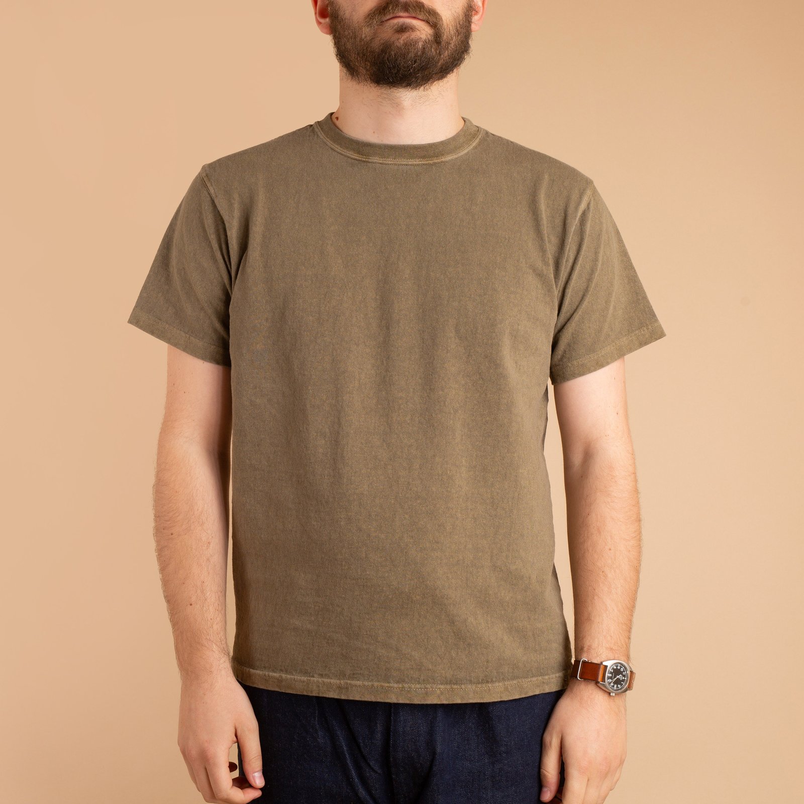 Short Sleeve Crew T-Shirt in Army Green