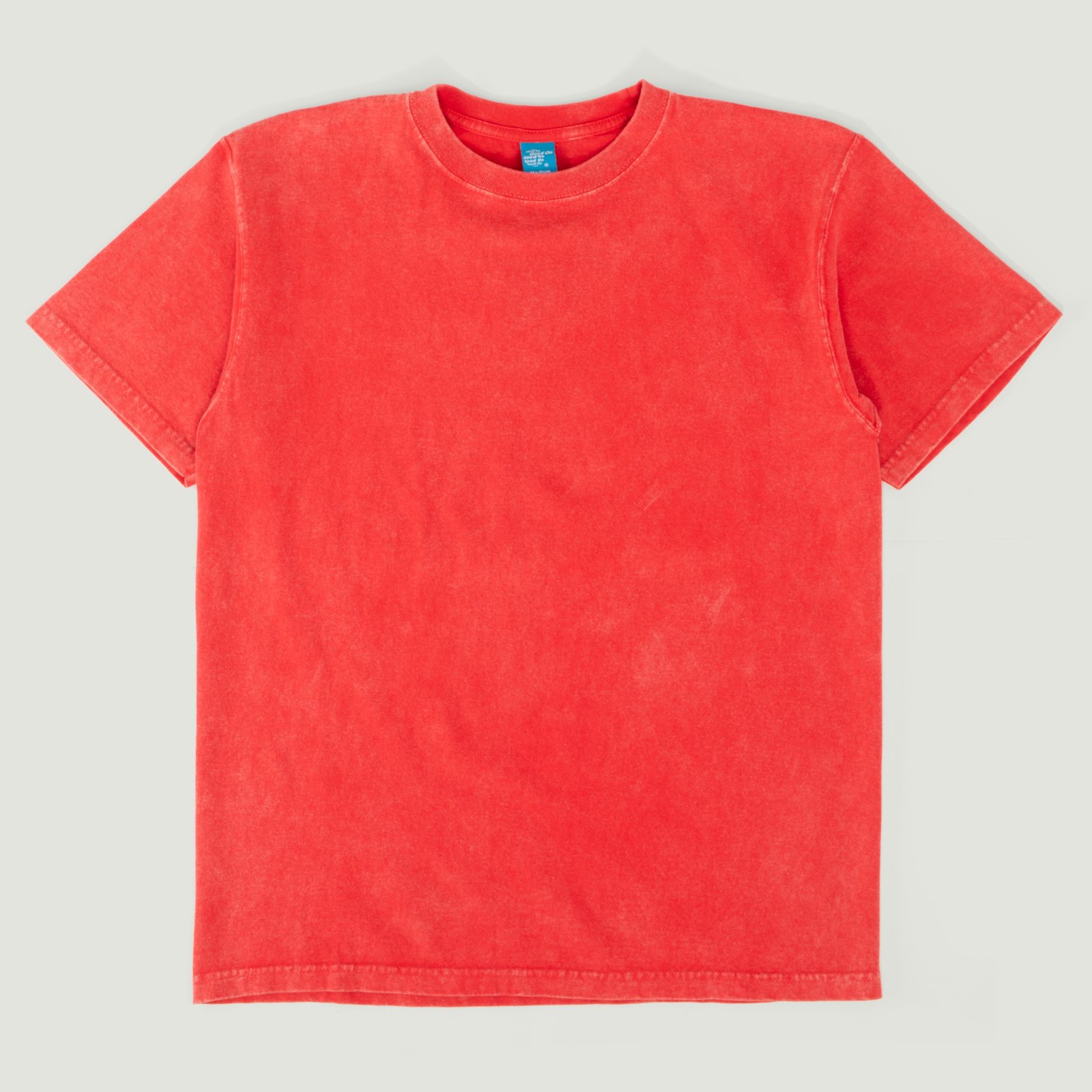 Short Sleeve Crew T-shirt Vintage Dye Red