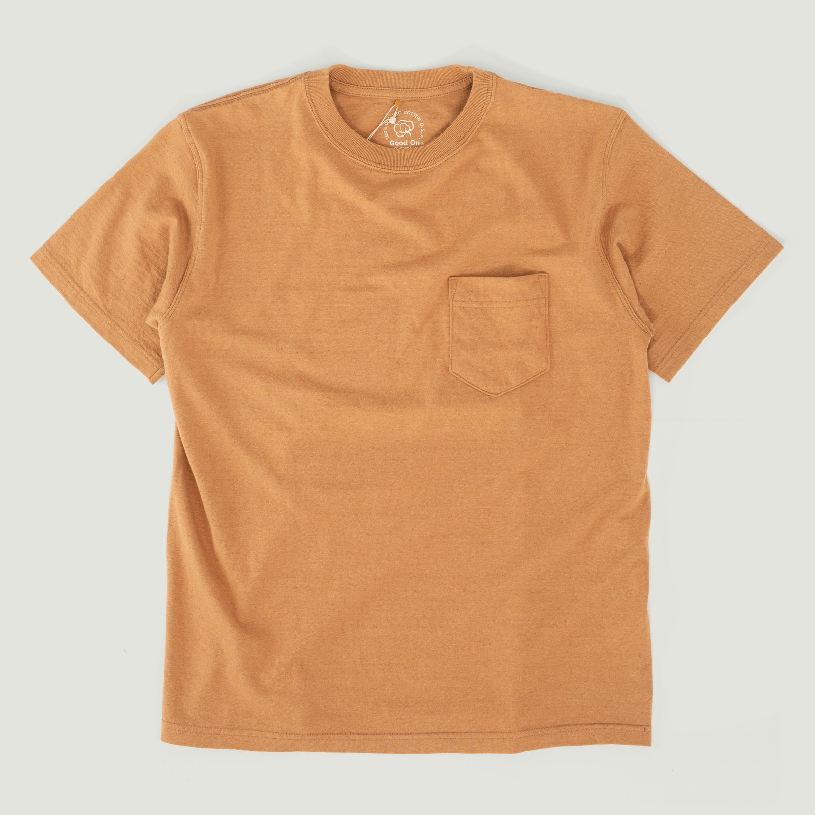 Short Sleeve Pocket T-shirt Organic Brown