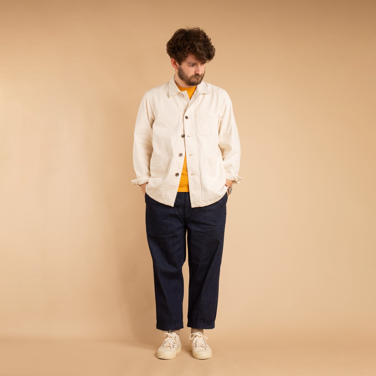 10oz Canvas Coverall Jacket in Natural Color