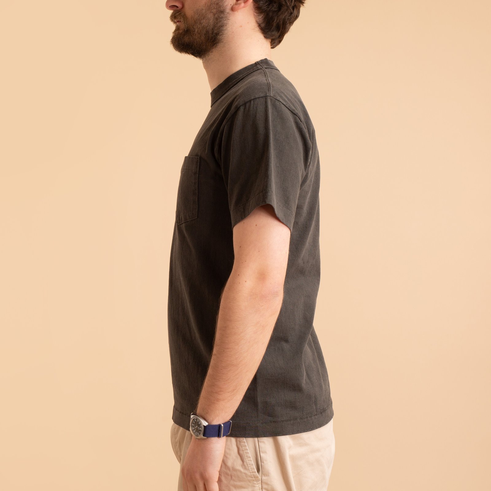 "SURE MFG" 7.5oz Pocket Short Sleeve Tee Black
