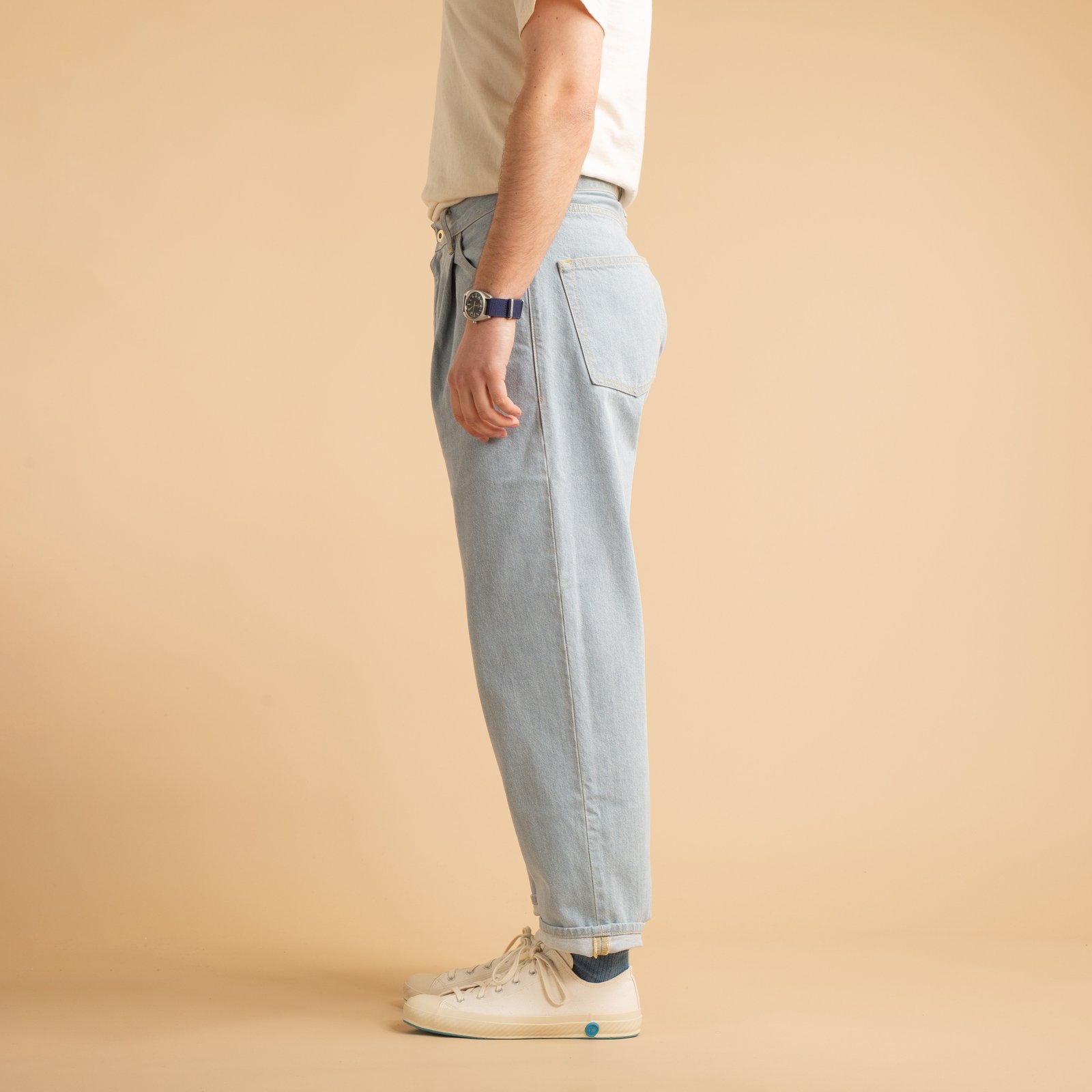 JAPAN BLUE / Faded 13oz Wide Tapered 5-Pocket Pants