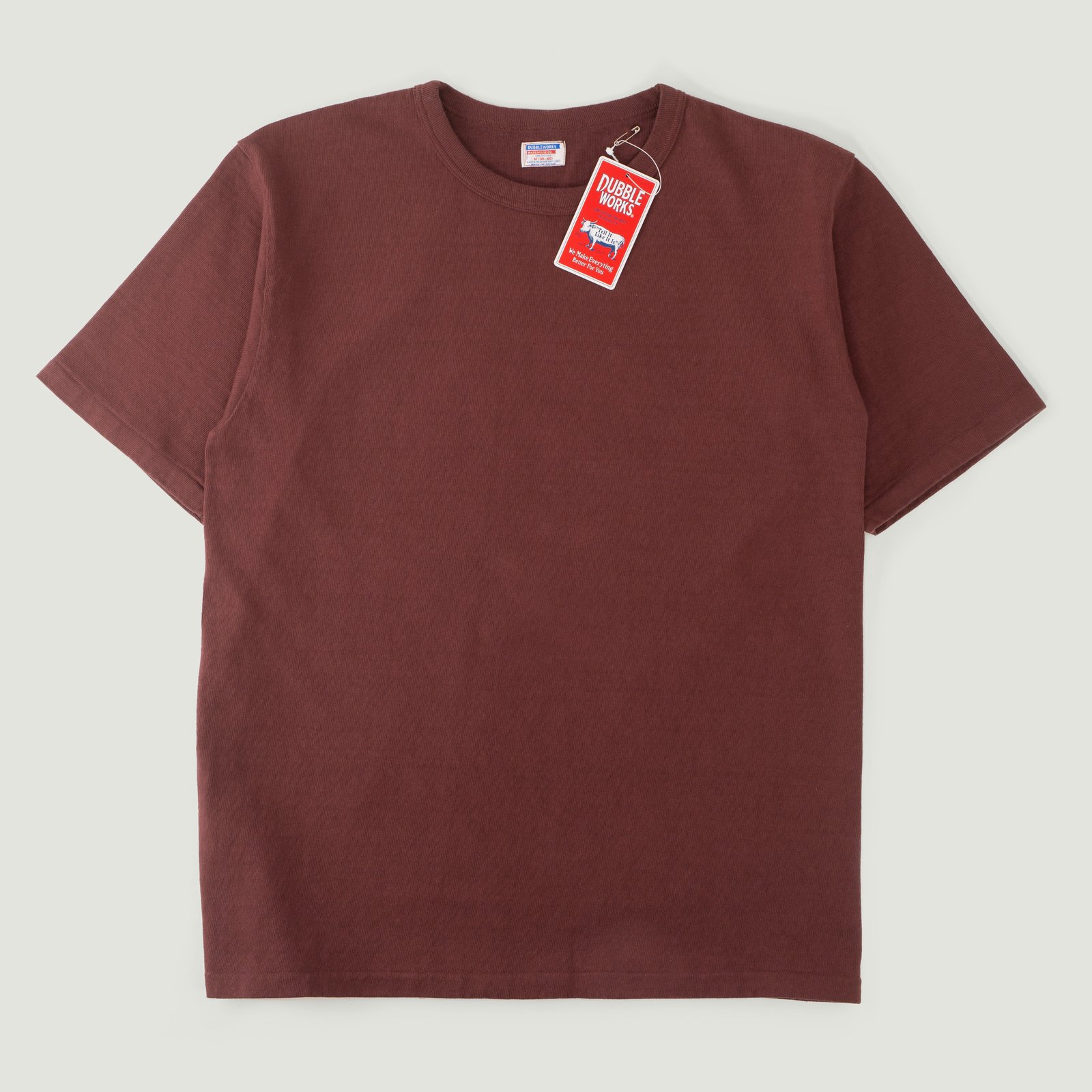 Heavyweight Short Sleeve Tee in Bordeaux