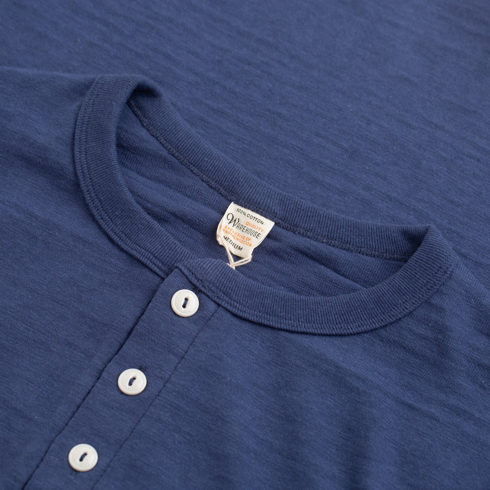 Lot 5907 Long Sleeve Henley Neck T-Shirt Navy