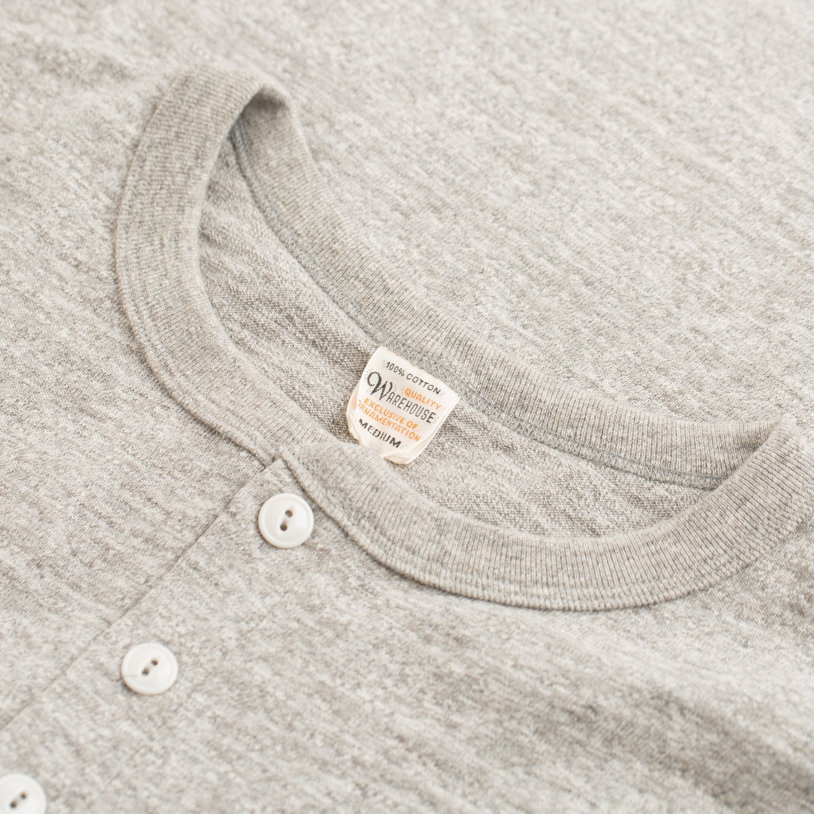 Lot 5907 Long Sleeve Henley Neck T-Shirt Heather Grey