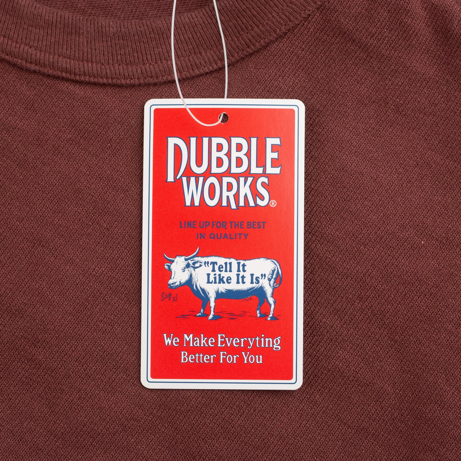 Heavyweight Short Sleeve Tee in Bordeaux