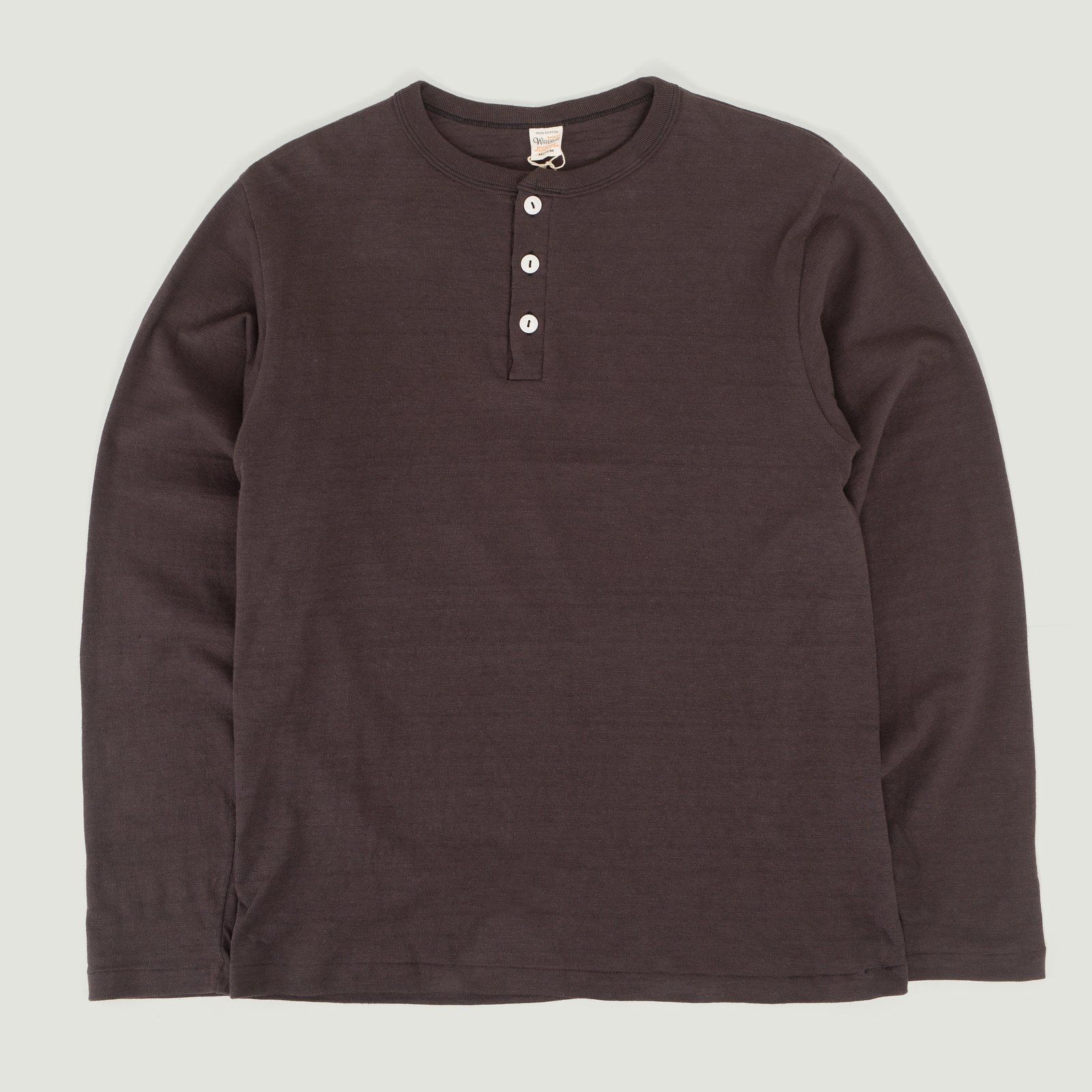 Lot 5907 Long Sleeve Henley Neck T-Shirt Black