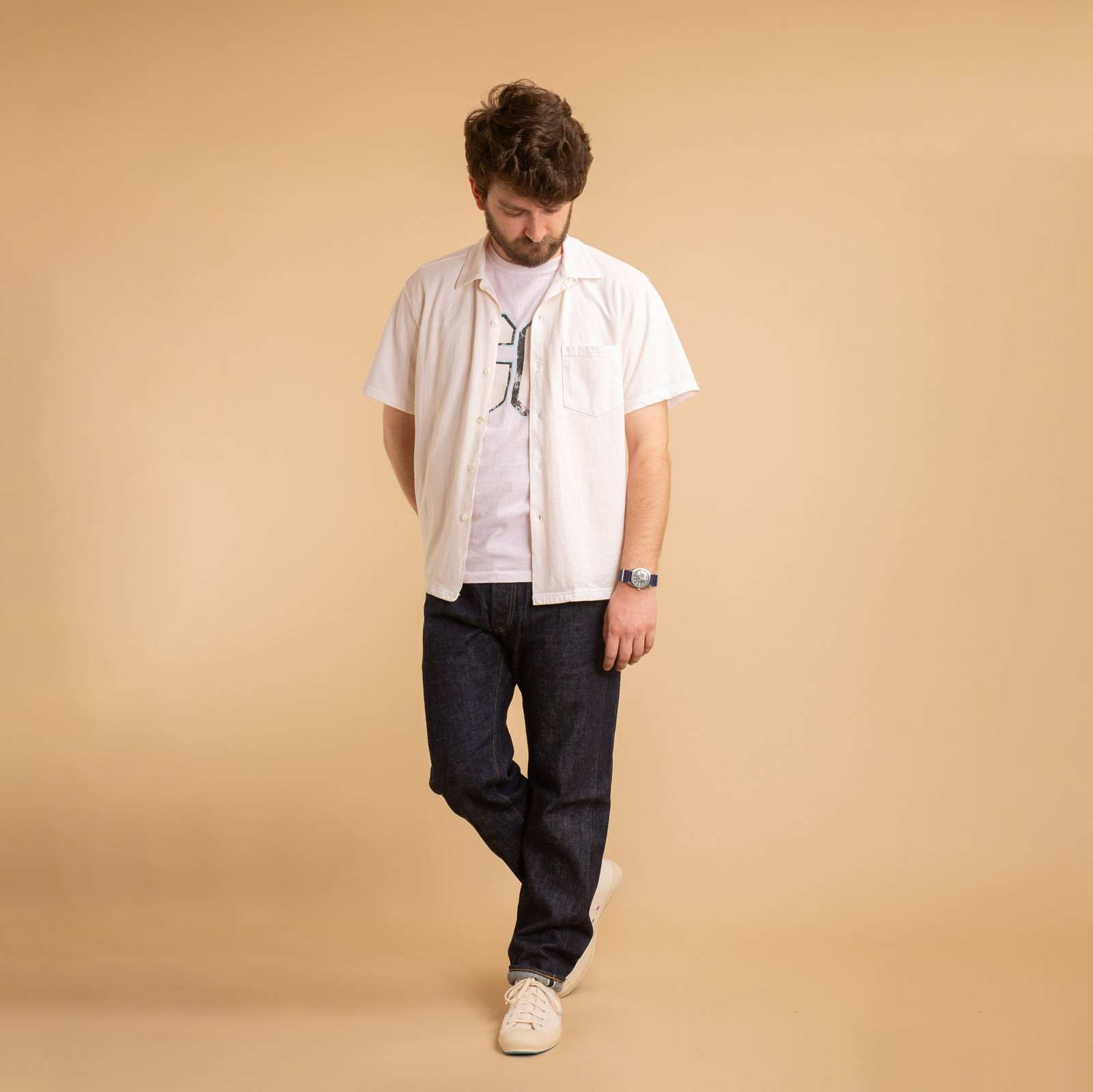 S/S Open Tee Shirts P-Natural