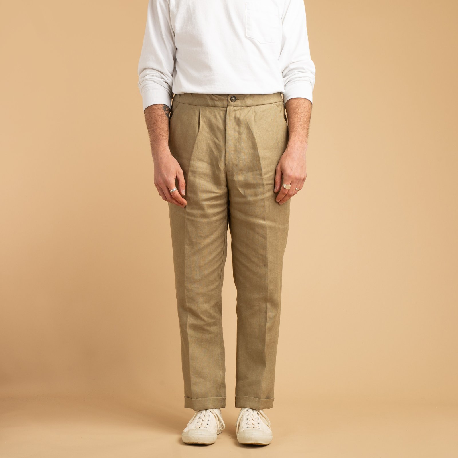 T007 Internal Drawstring Trouser Dusty Olive