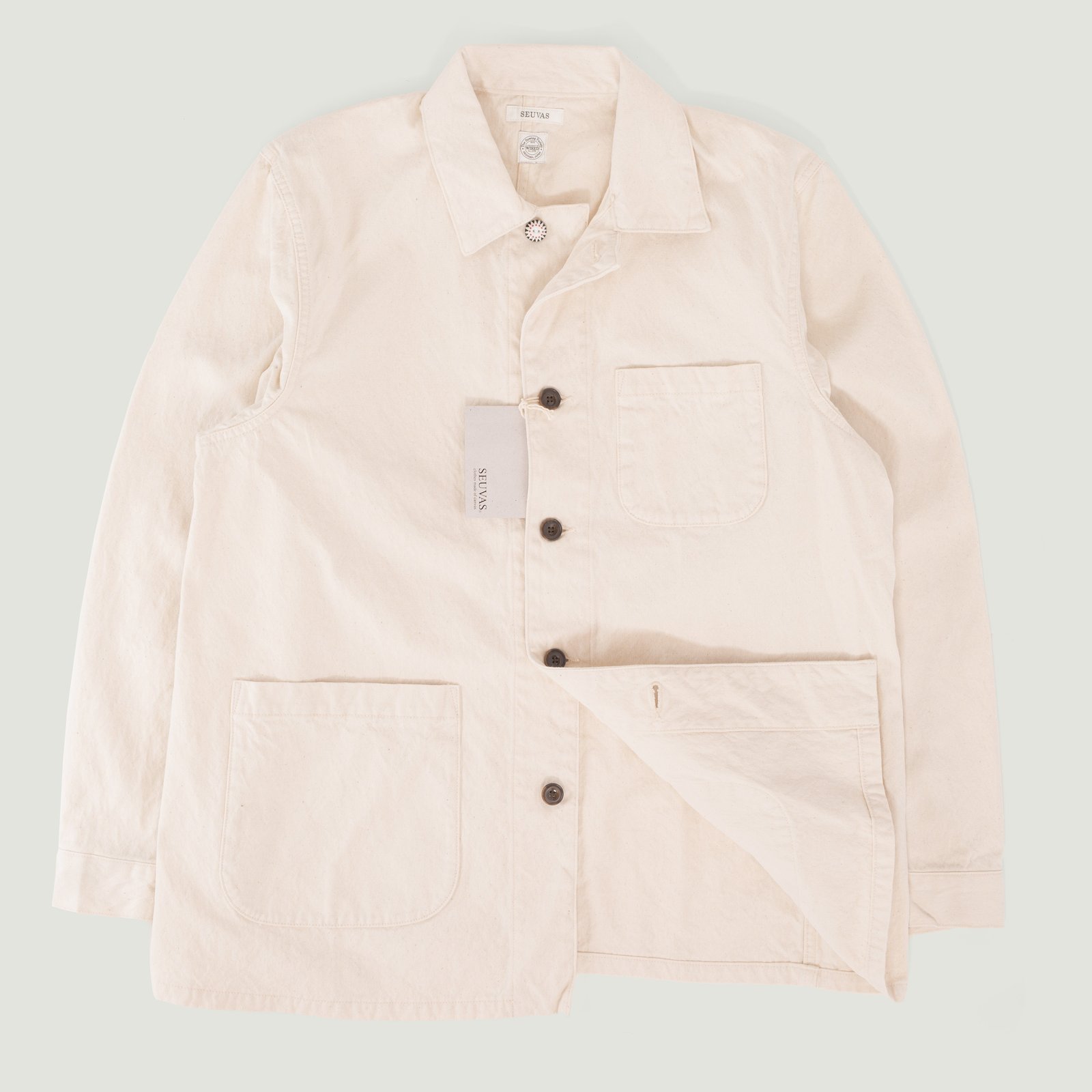 10oz Canvas Coverall Jacket in Natural Color