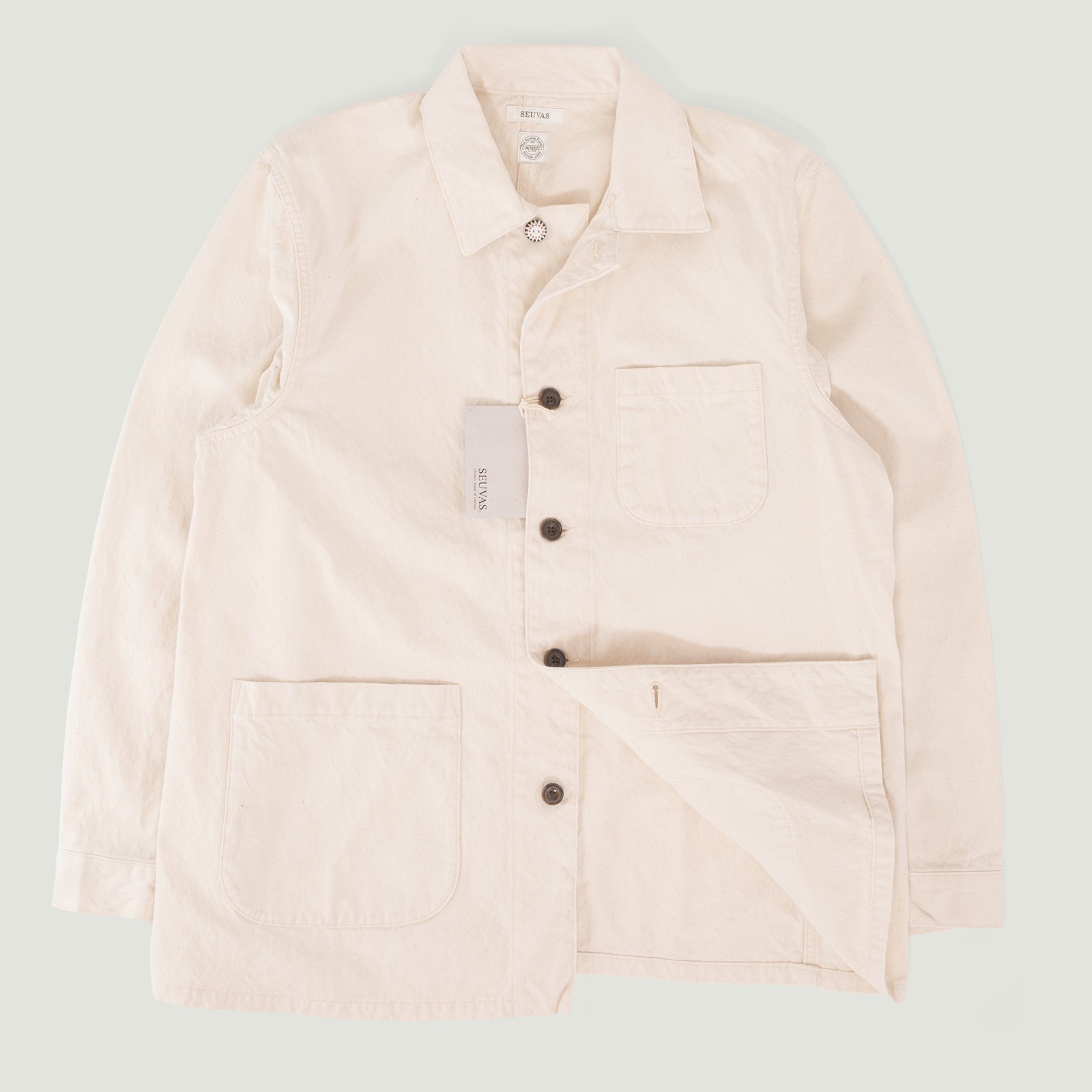 10oz Canvas Coverall Jacket Natural