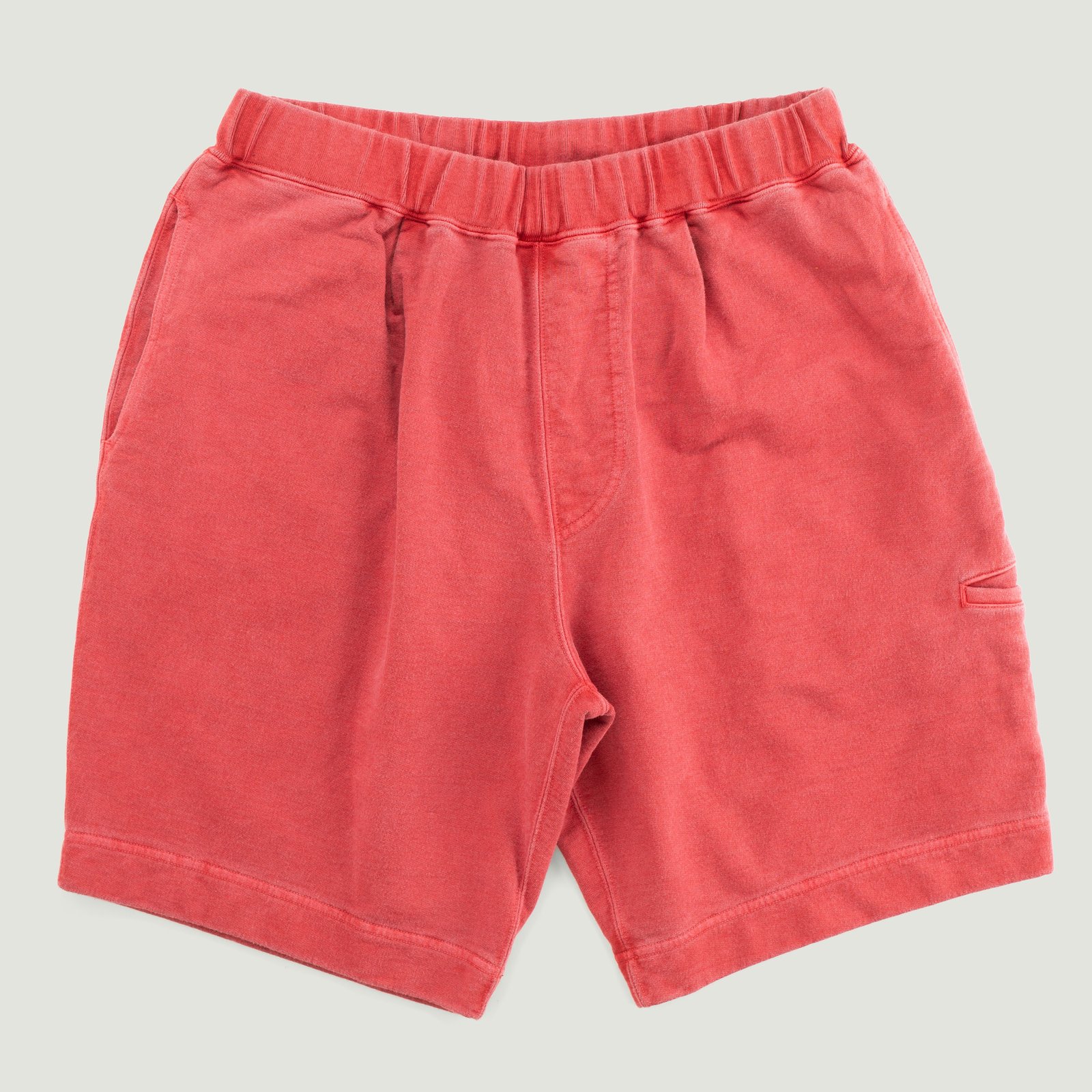 Light Terry Shorts in Faded Red