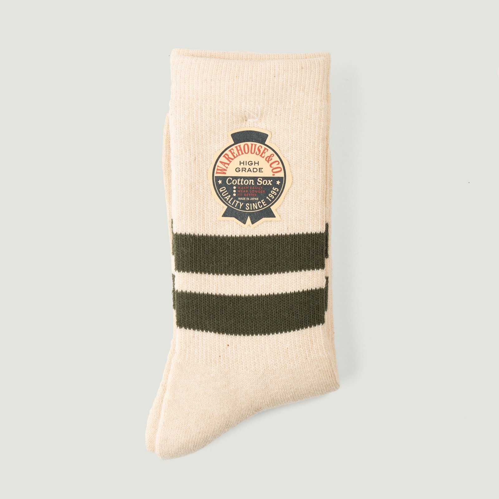 Lot 5234 Pile Socks Green Line