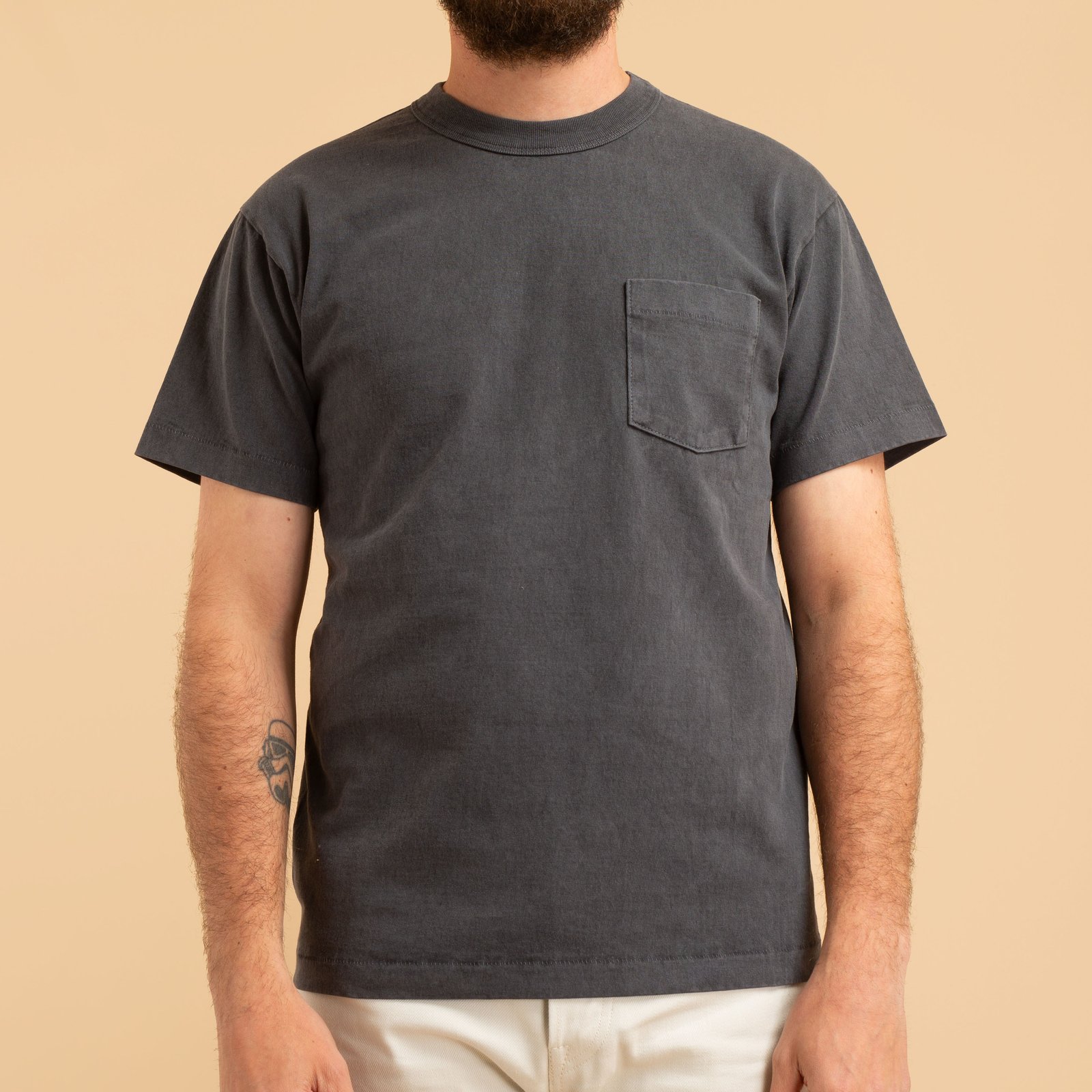 "SURE MFG" 7.5 oz Pocket S/S Tee The Last Navy