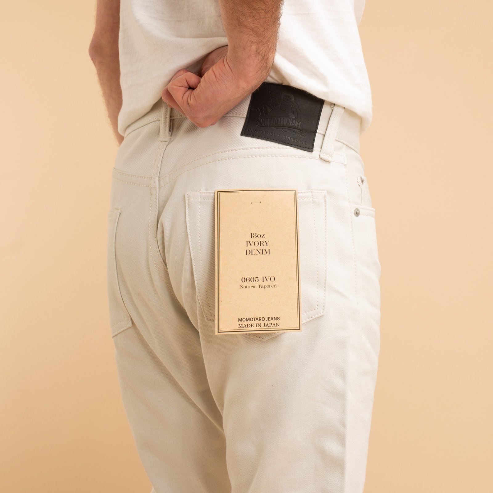 13oz Ivory Denim Natural Tapered