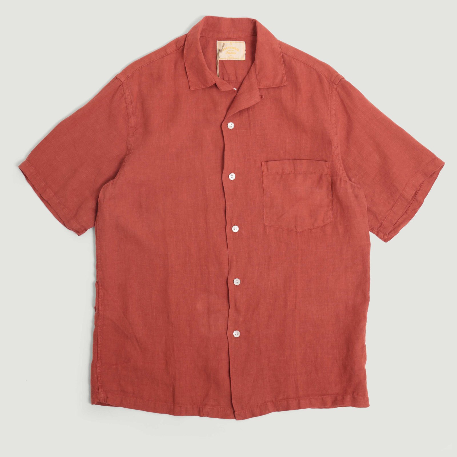 S/S Linen Shirt Terracota