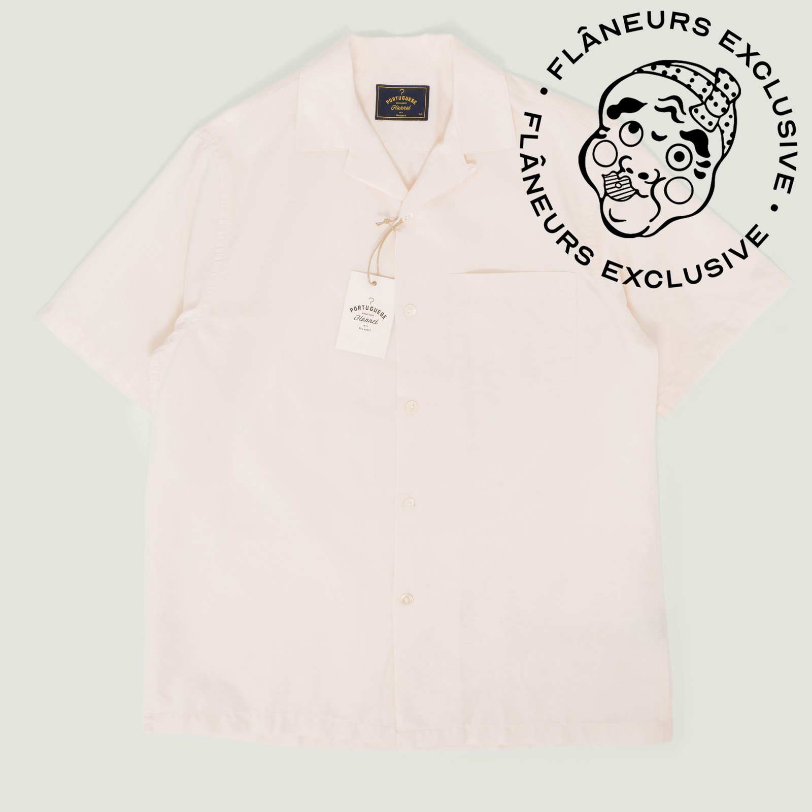 S/S Belavista Camp Collar Off White