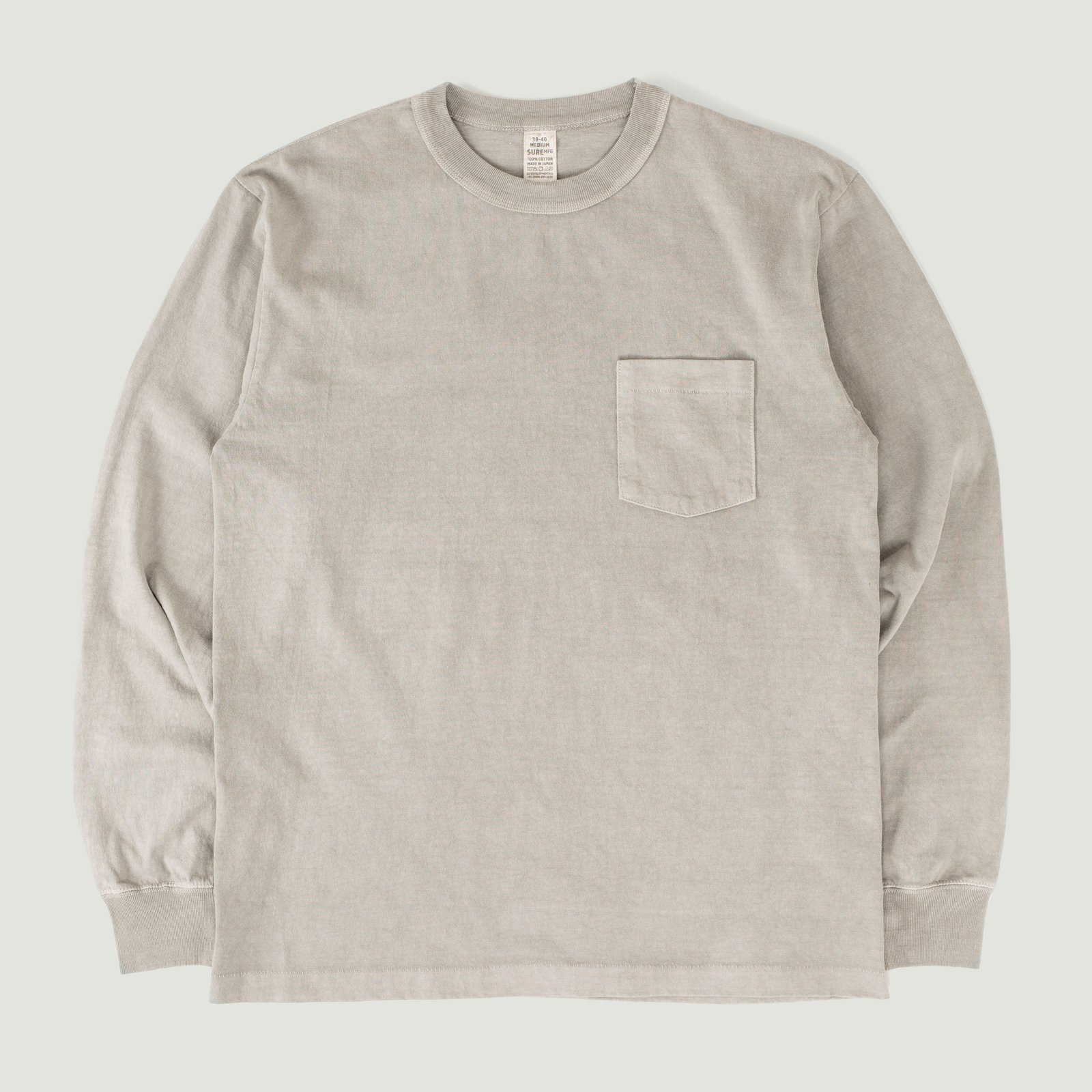 "SURE MFG" 7,5oz Pocket L/S Tee Burnwood