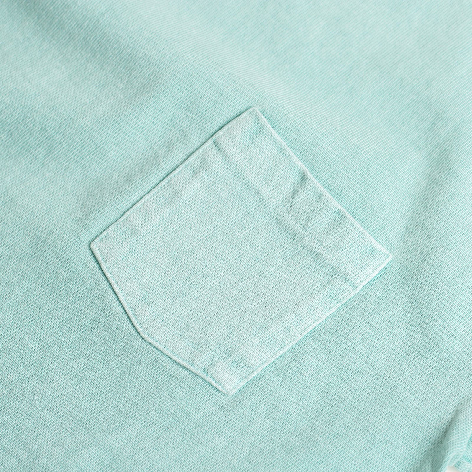 Short Sleeve Pocket Tee Pigment Dye Turquoise