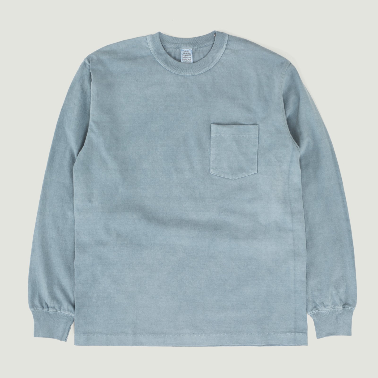 "SURE MFG" 7.5 oz Pocket Long Sleeve Tee Indigo Zombies