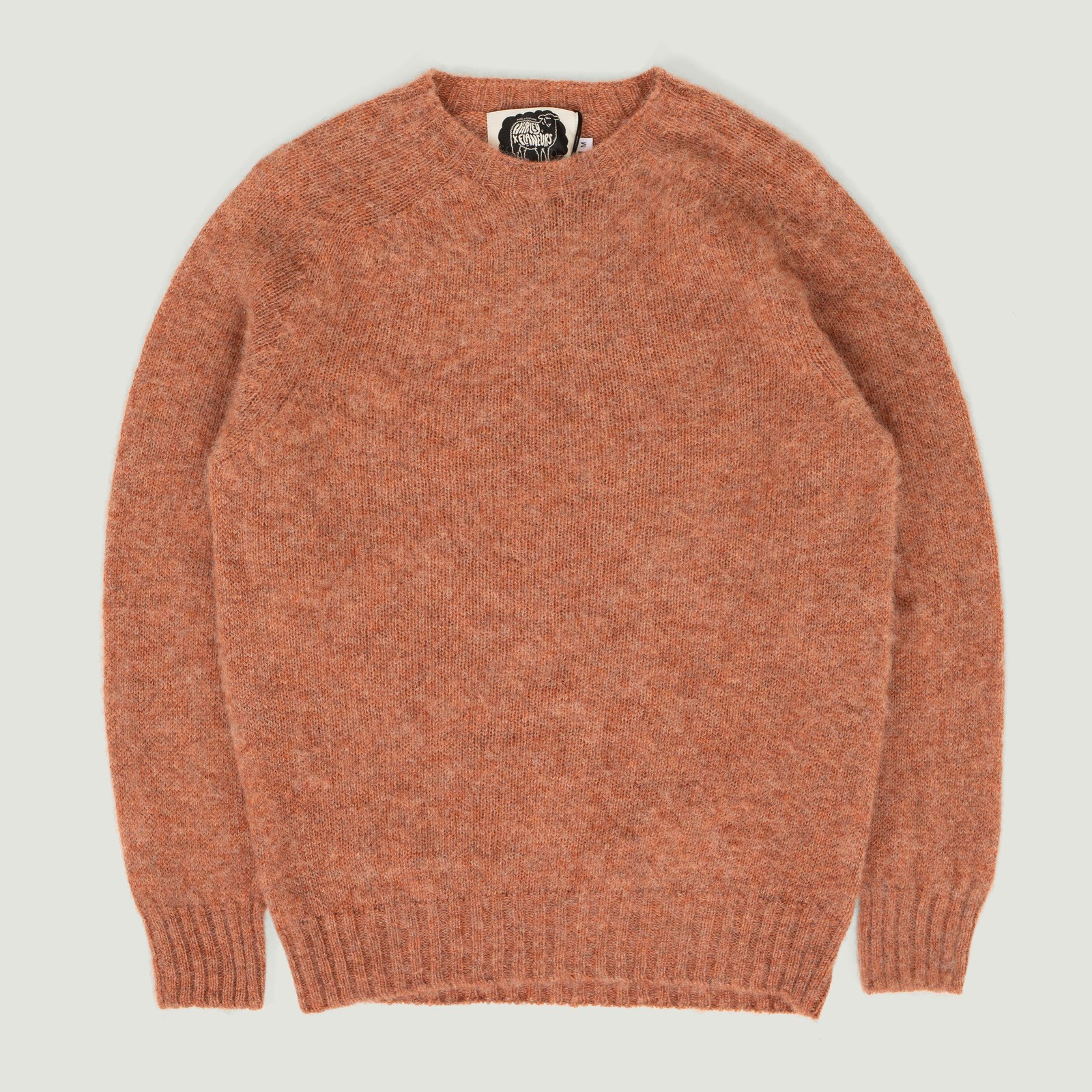 HARLEY OF SCOTLAND X FLANEURS / Shaggy Crew Neck in Sandalwood