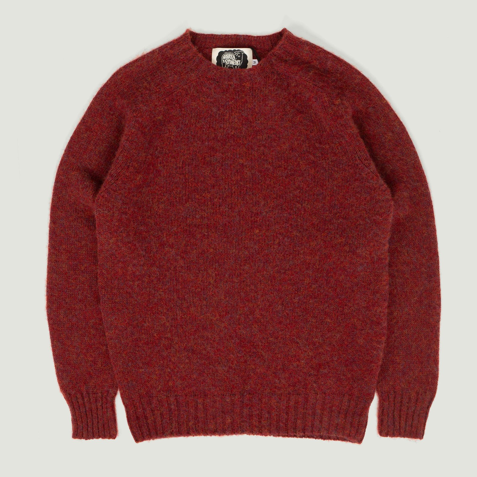 HARLEY OF SCOTLAND X FLANEURS / Shaggy Crew Neck Red Agate