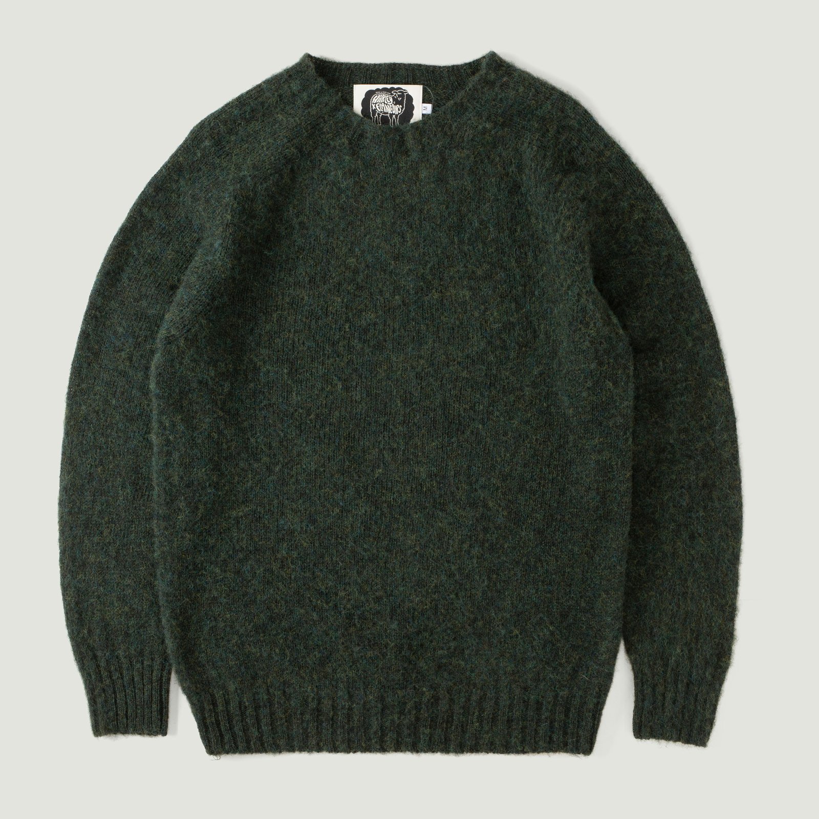 HARLEY OF SCOTLAND X FLÂNEURS / Shaggy Crew Neck Evergreen