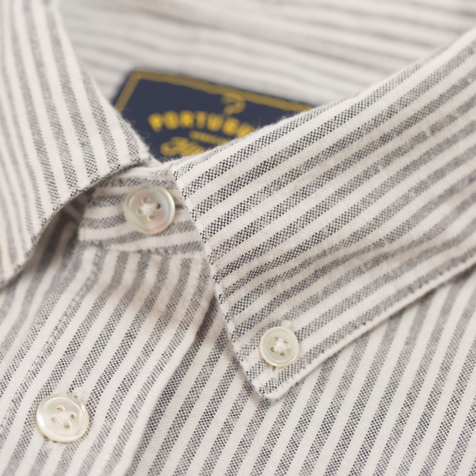 Brushed Oxford Stripe Blue