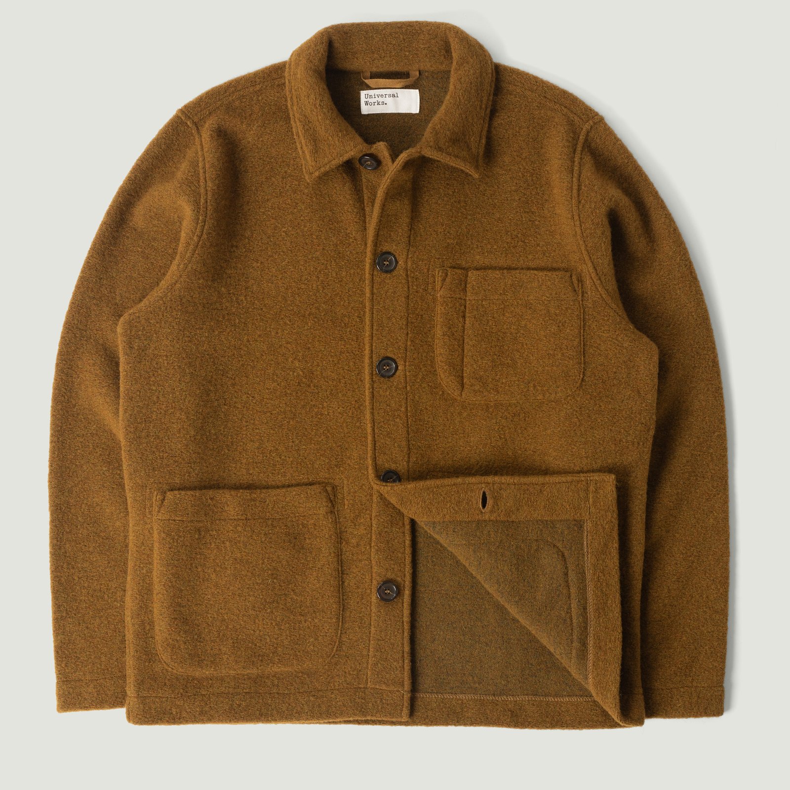 Wool Fleece Field Jacket Mustard