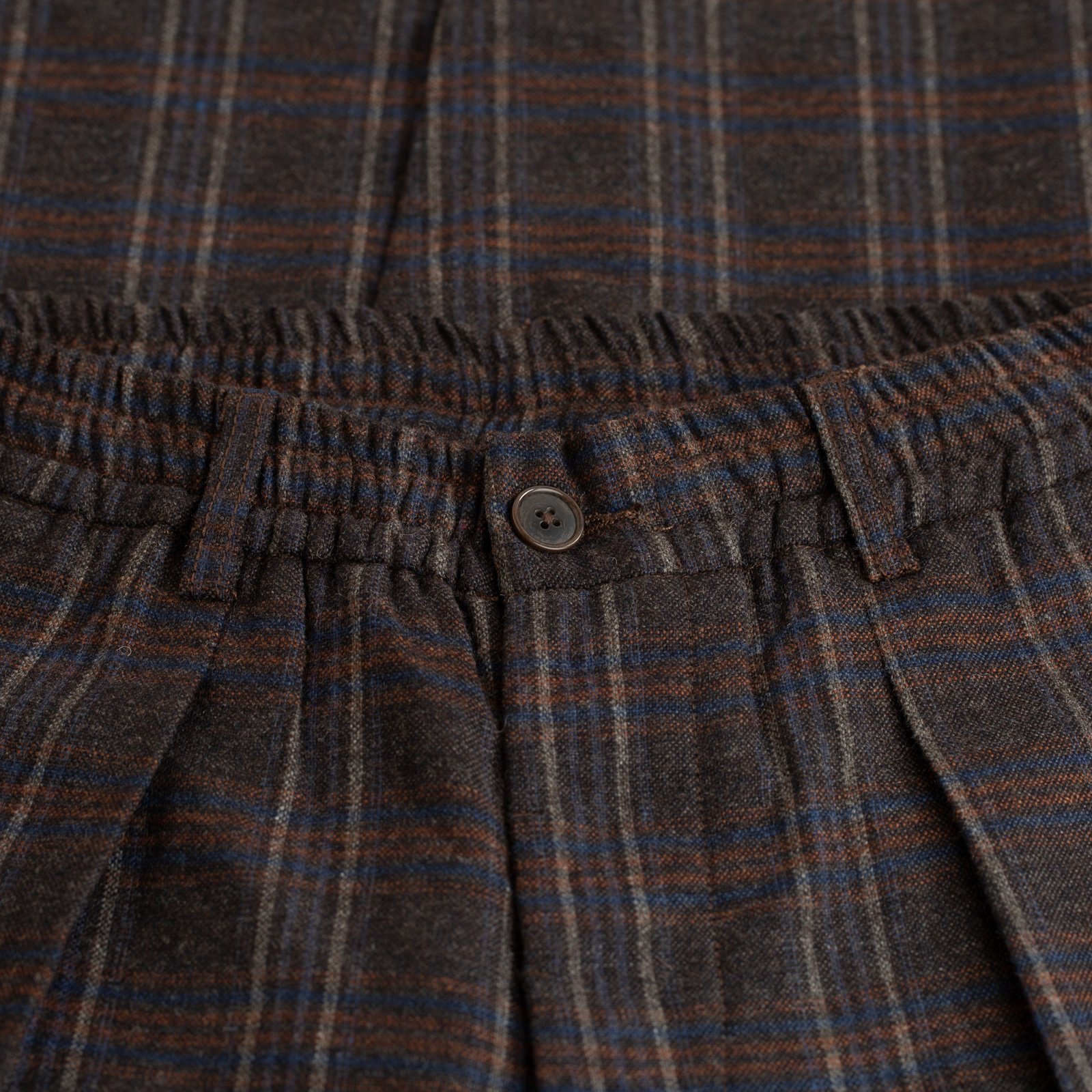 Twist Wool Check Oxford Pant Brown