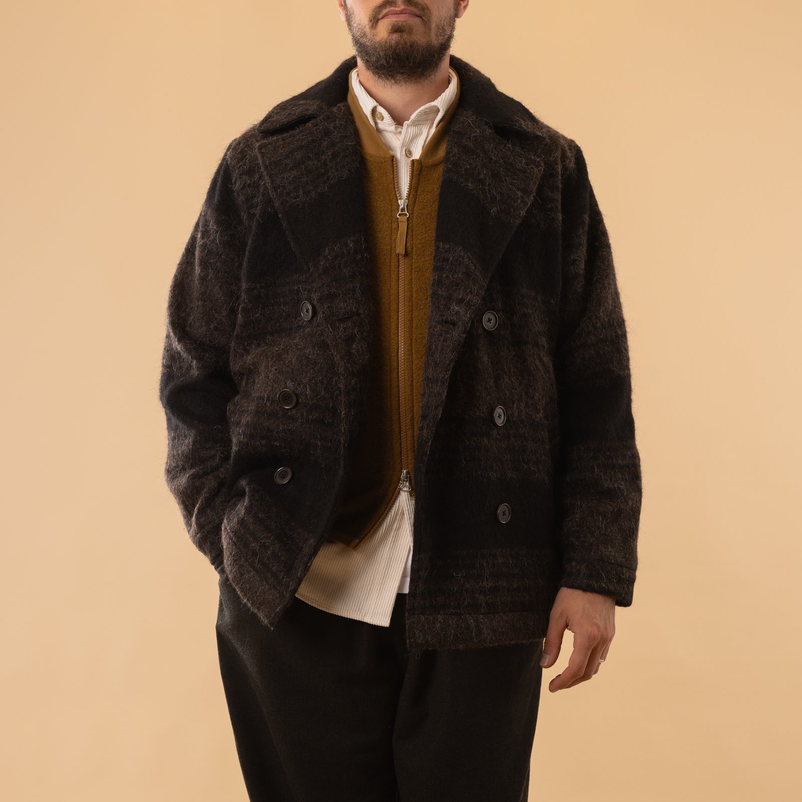 Alpaca Recycled Mix Peacoat Brown/Black