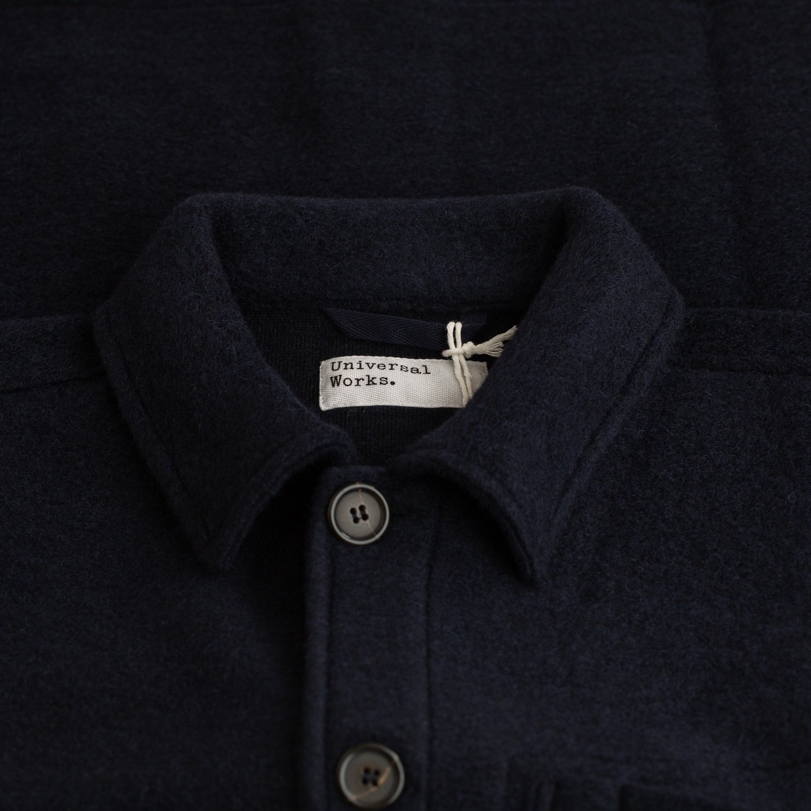 Navy Wool Fleece Field Jacket