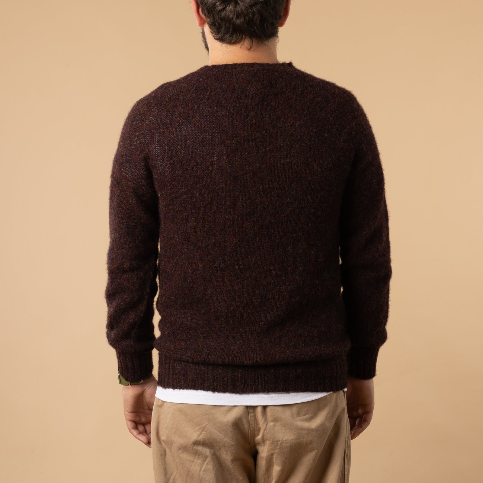 image HARLEY OF SCOTLAND X FLÂNEURS pull Shaggy Crew Neck Pheasant de dos