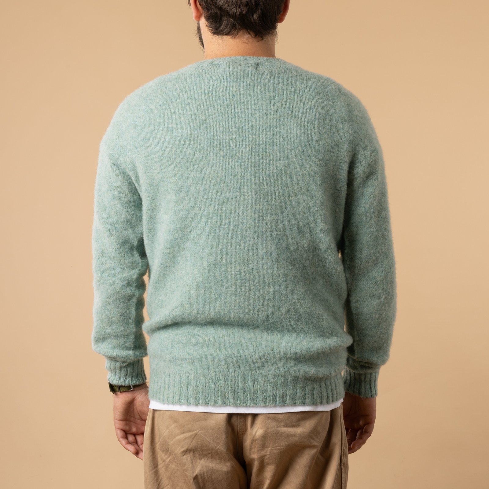 HARLEY OF SCOTLAND Shaggy Sweater in Fauna Color, Back View