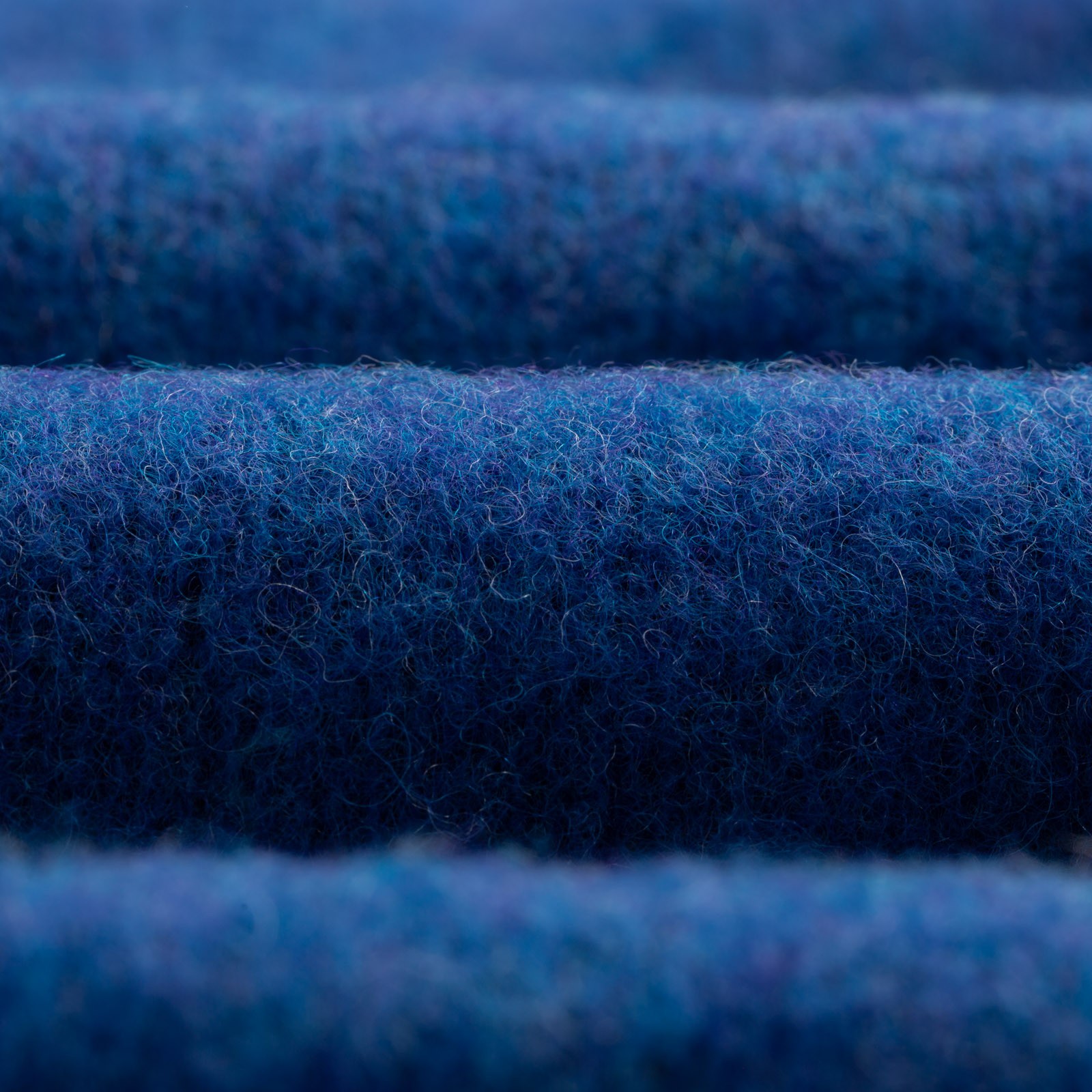 HARLEY OF SCOTLAND Shaggy Crew Neck Sweater Ocean Force - Close-Up View of Fabric Texture
