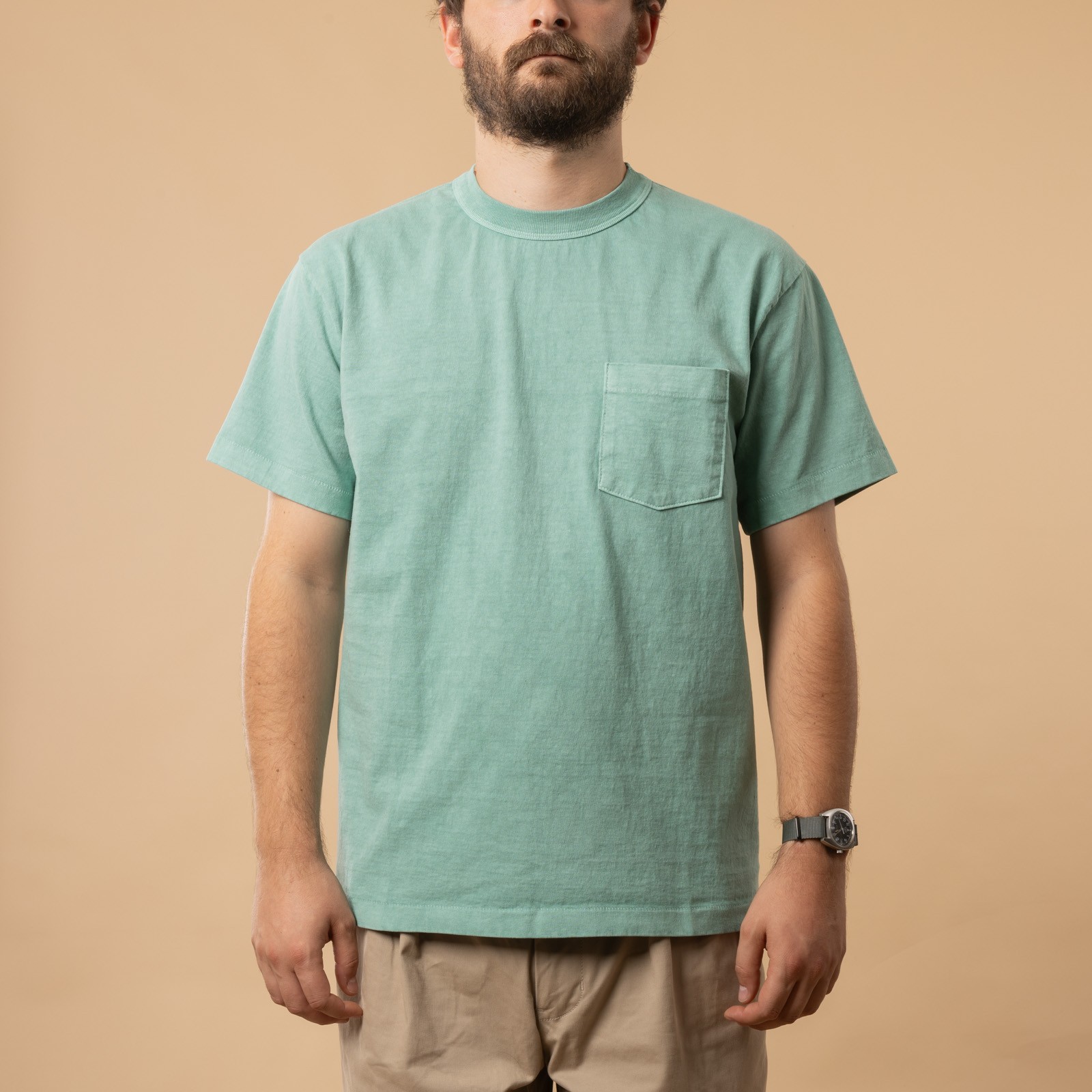 t-shirt manche courte XX DEVELOPMENT / "SURE MFG" 7,5oz Pocket S/S Tee couleur Oregon de face