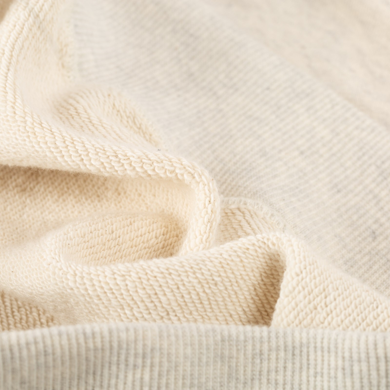 Beams Plus fw24 flâneurs Sweat Half Zip Oatmeal inside