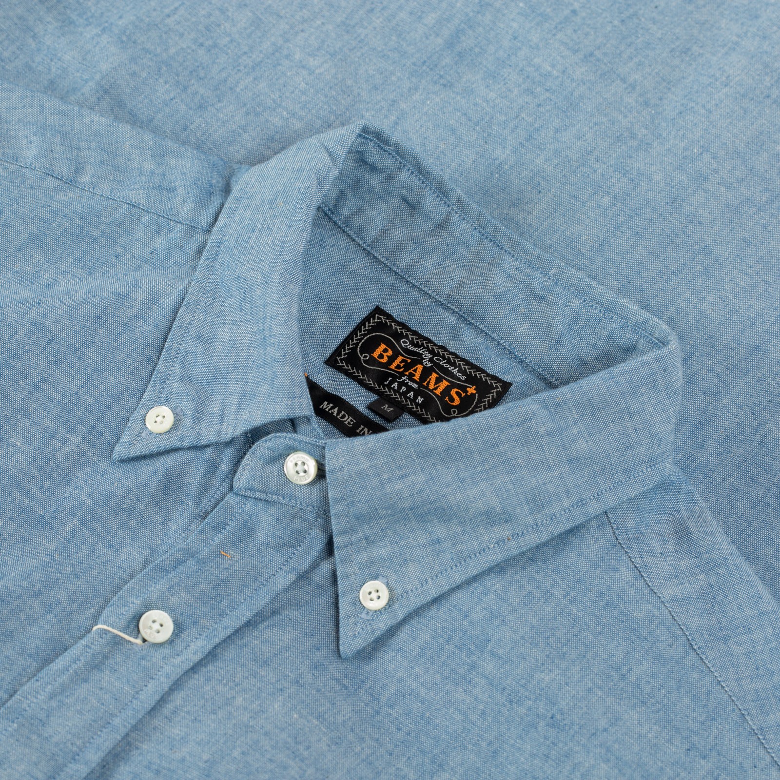 Beams Plus FW24 Oxford B.D Shirt Chambray Label Flaneur-Shirt