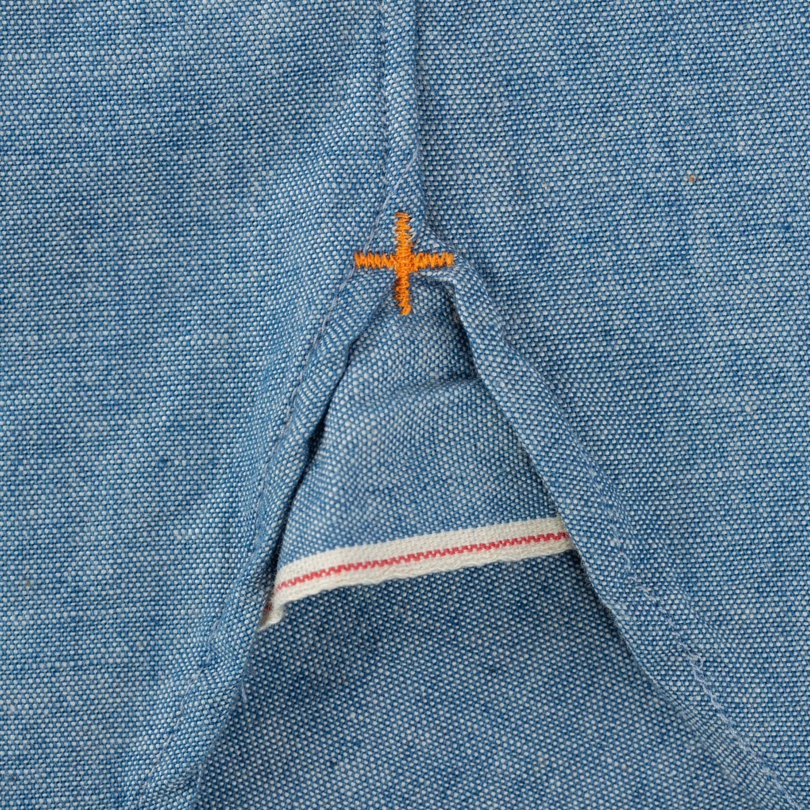 Beams Plus FW24 B.D Oxford Chambray Selvedge Swallow Shirt Flâneurs