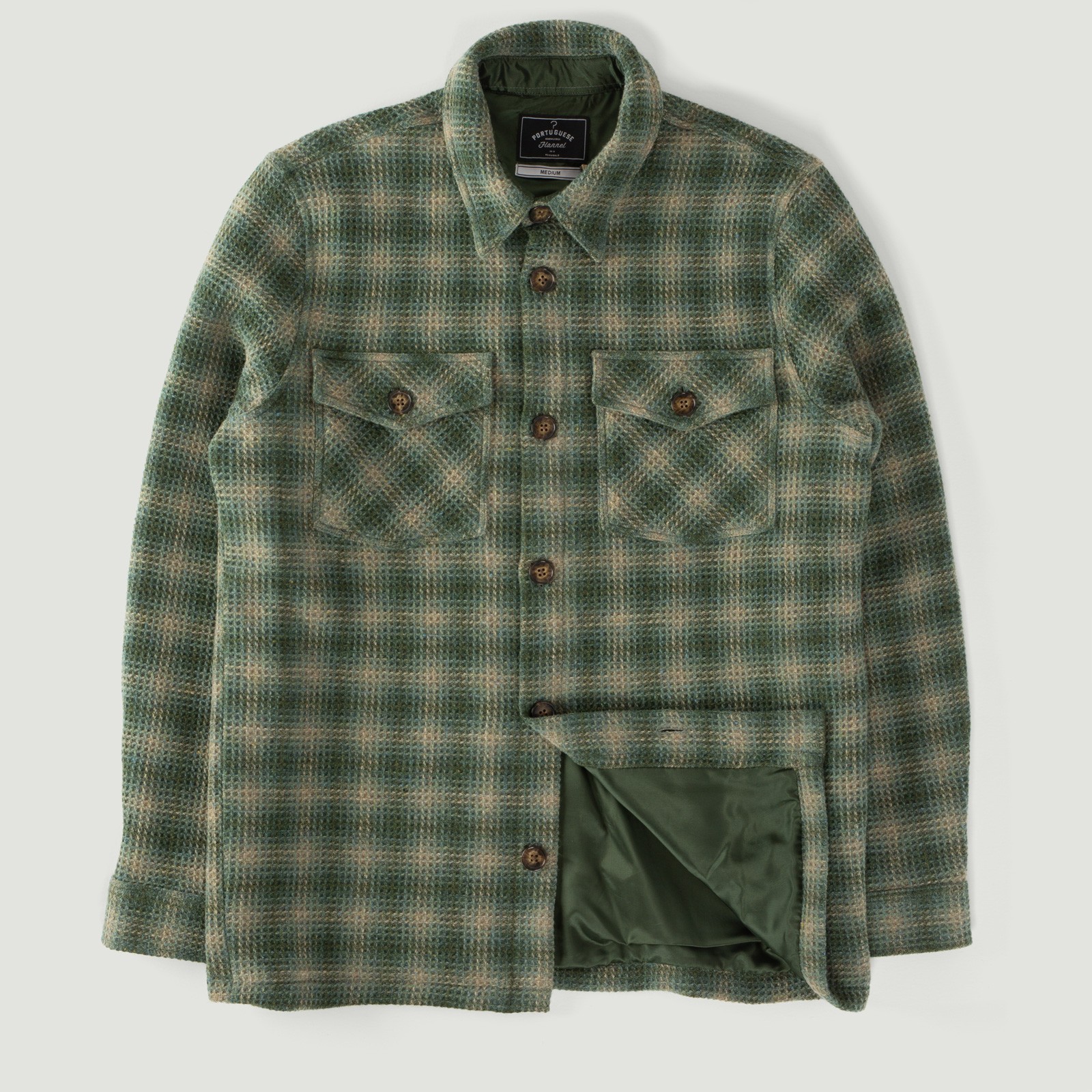 vignette-PORTUGUESE-FLANNEL-flaneurs-surchemise-Waffle-Overshirt-Green