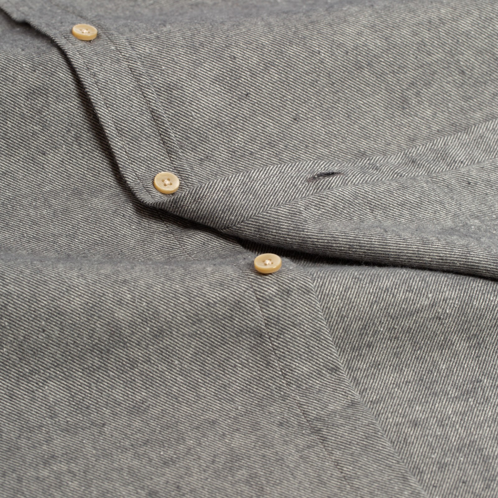Portuguese Flannel Teca Shirt in Light Grey Fabric