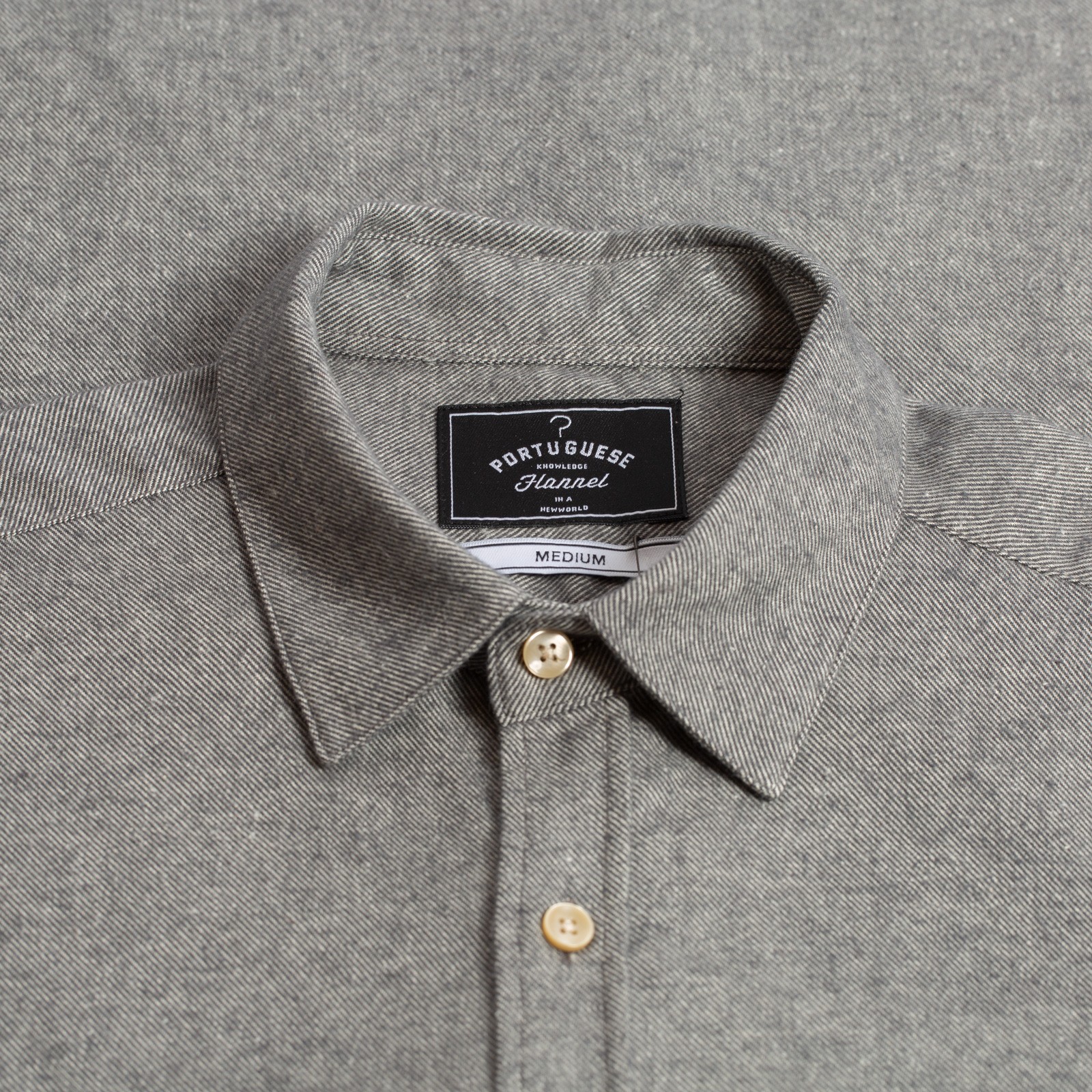 Shirt - Flannel - PORTUGUESE FLANNEL - Teca Shirt - Light Grey Color