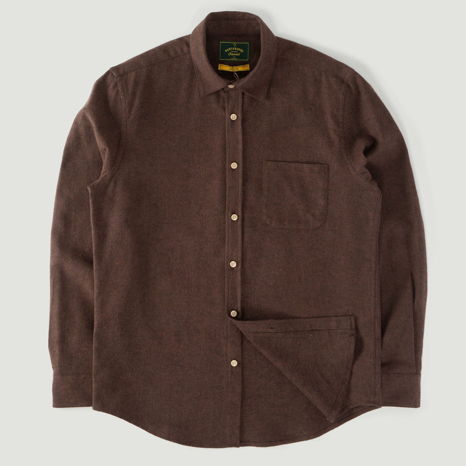Portuguese Flannel Teca Shirt in Brown