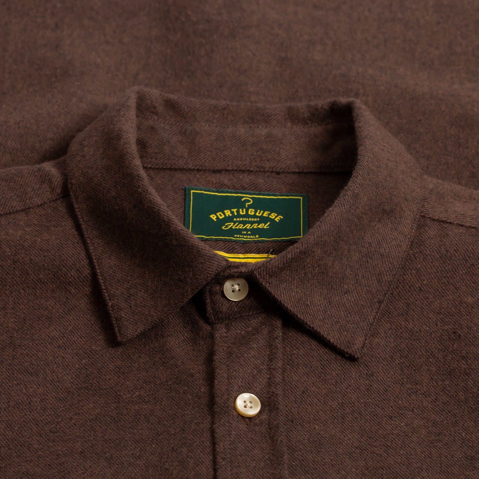 Portuguese Flannel Teca Shirt in Brown Color