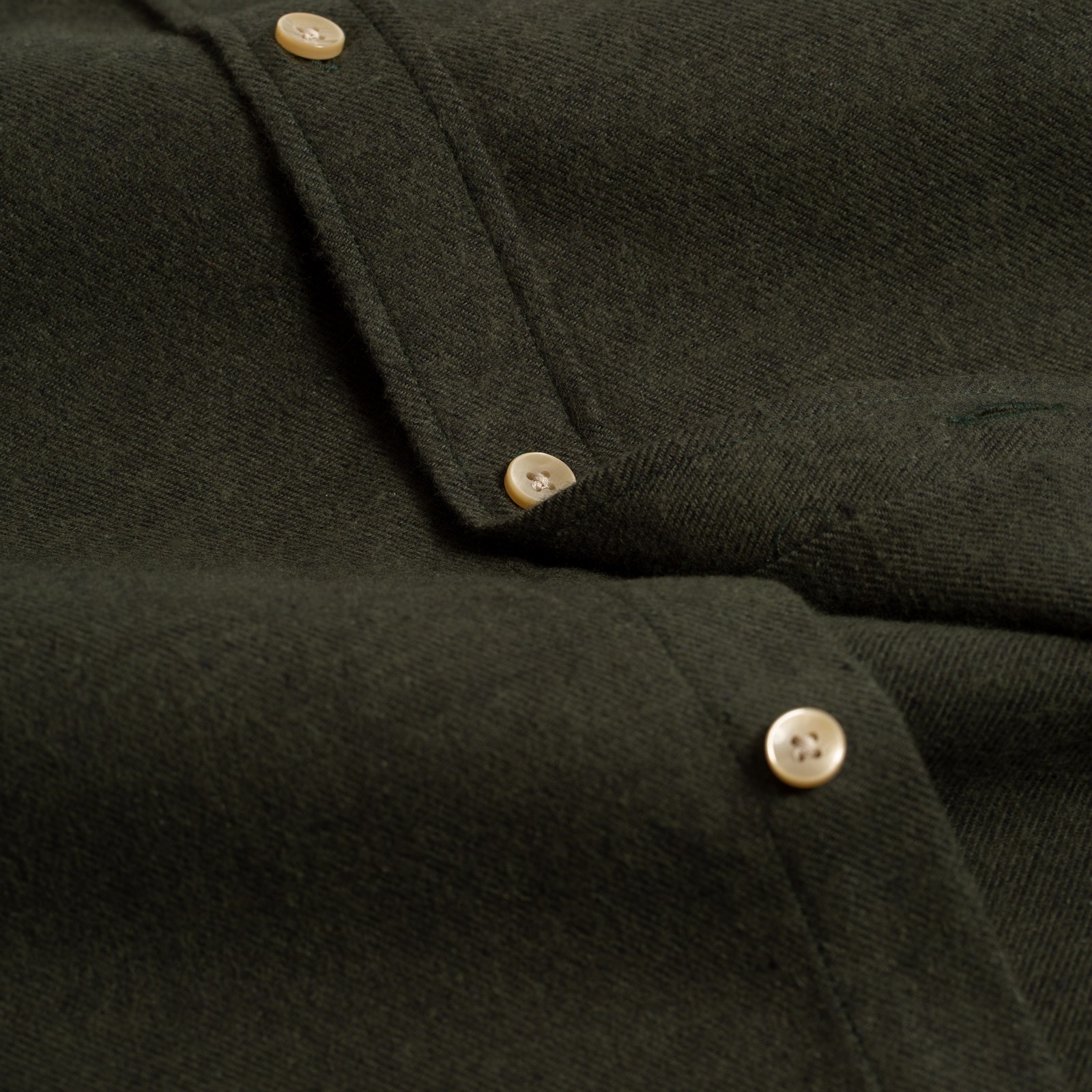 velvet shirt - loafers - PORTUGUESE FLANNEL Teca Shirt Moss Green fabric