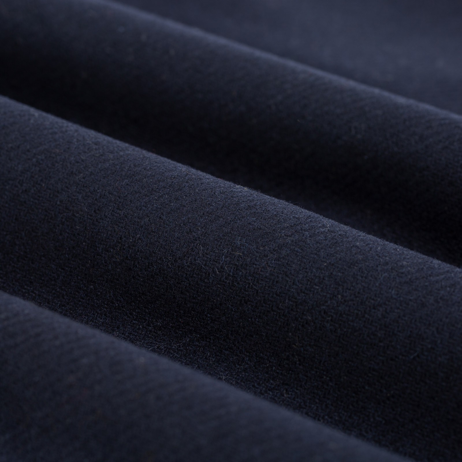 PORTUGUESE FLANNEL - Wool Field Overshirt Navy Closeup