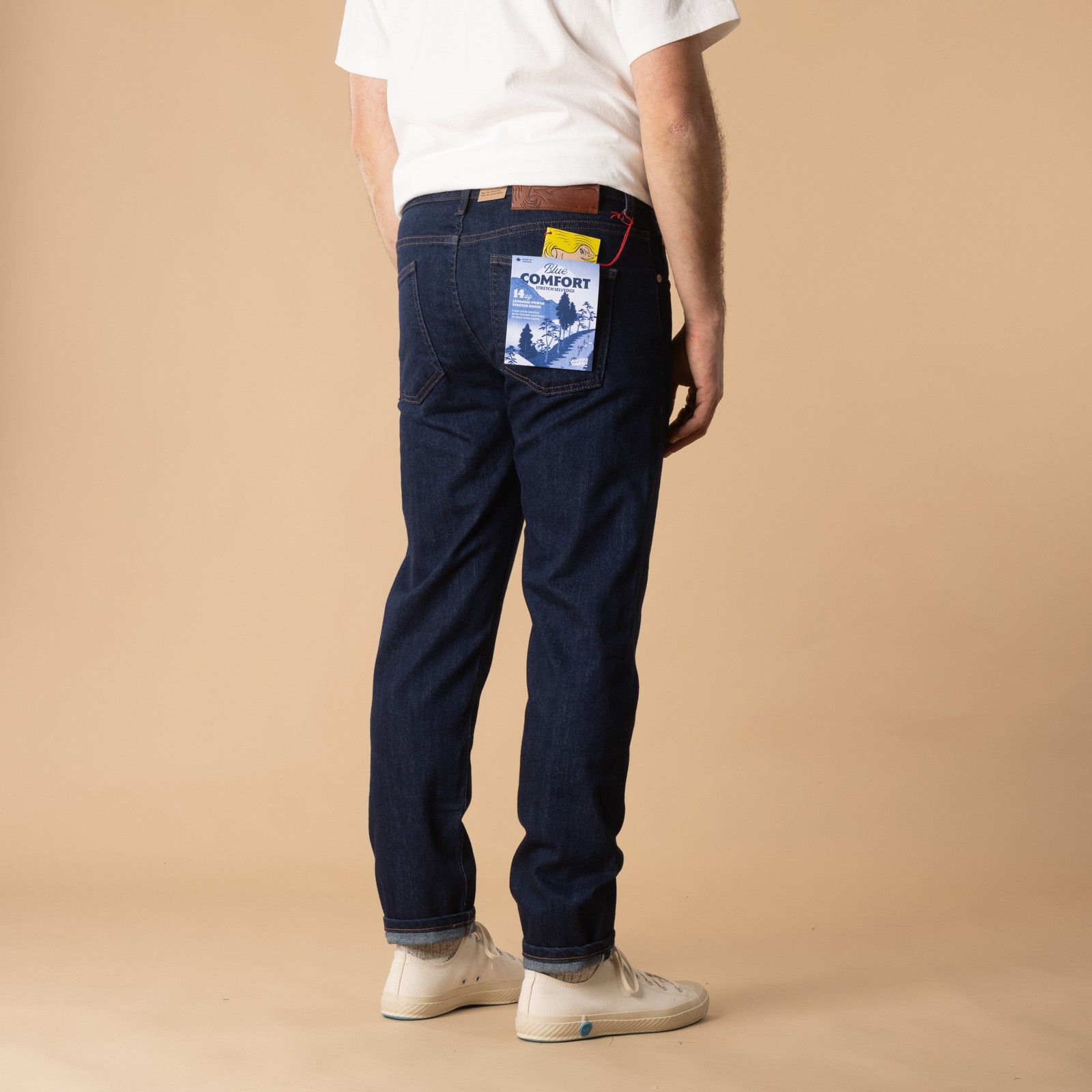 Jeans-NAKED & FAMOUS-coupe-SuperGuy Blue Comfort Stretch Selvedge-de-dos