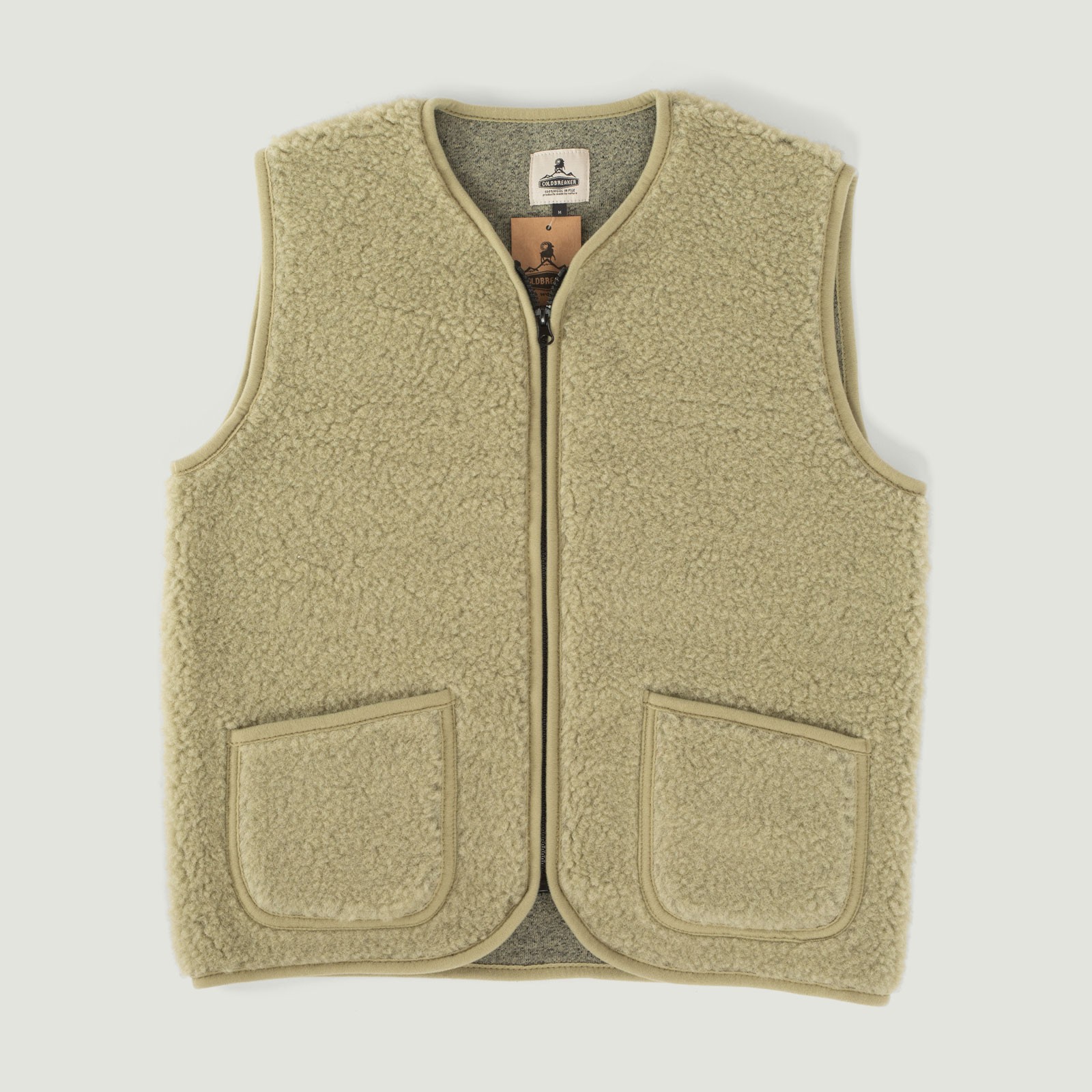 Coldbreaker sleeveless wool jacket - Pepitko Ultralight Pistachio