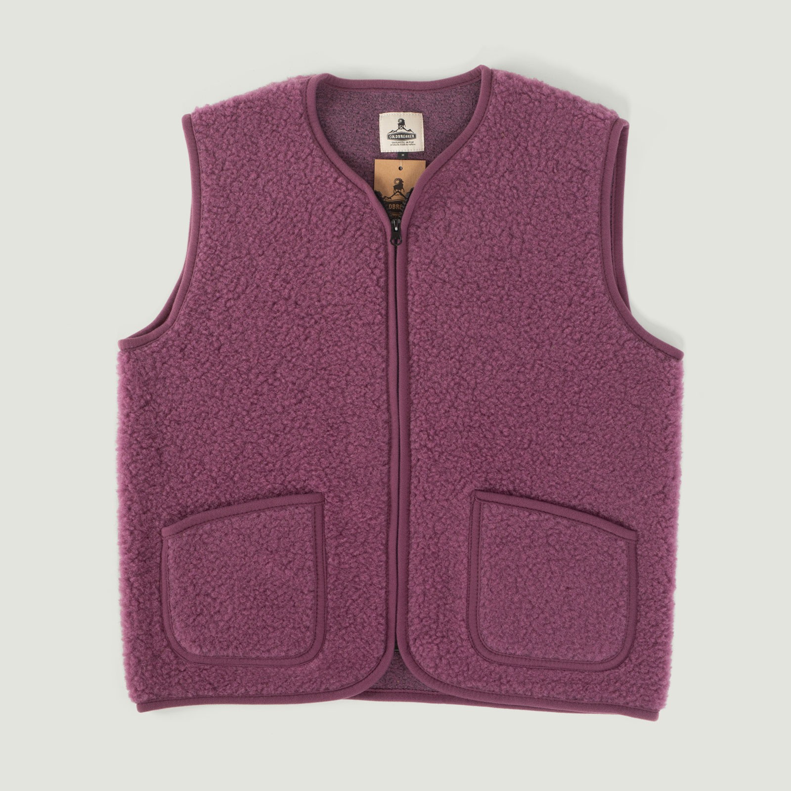 Sleeveless wool jacket-flâneurs-COLDBREAKER-Pepitko Ultralight-French Purple