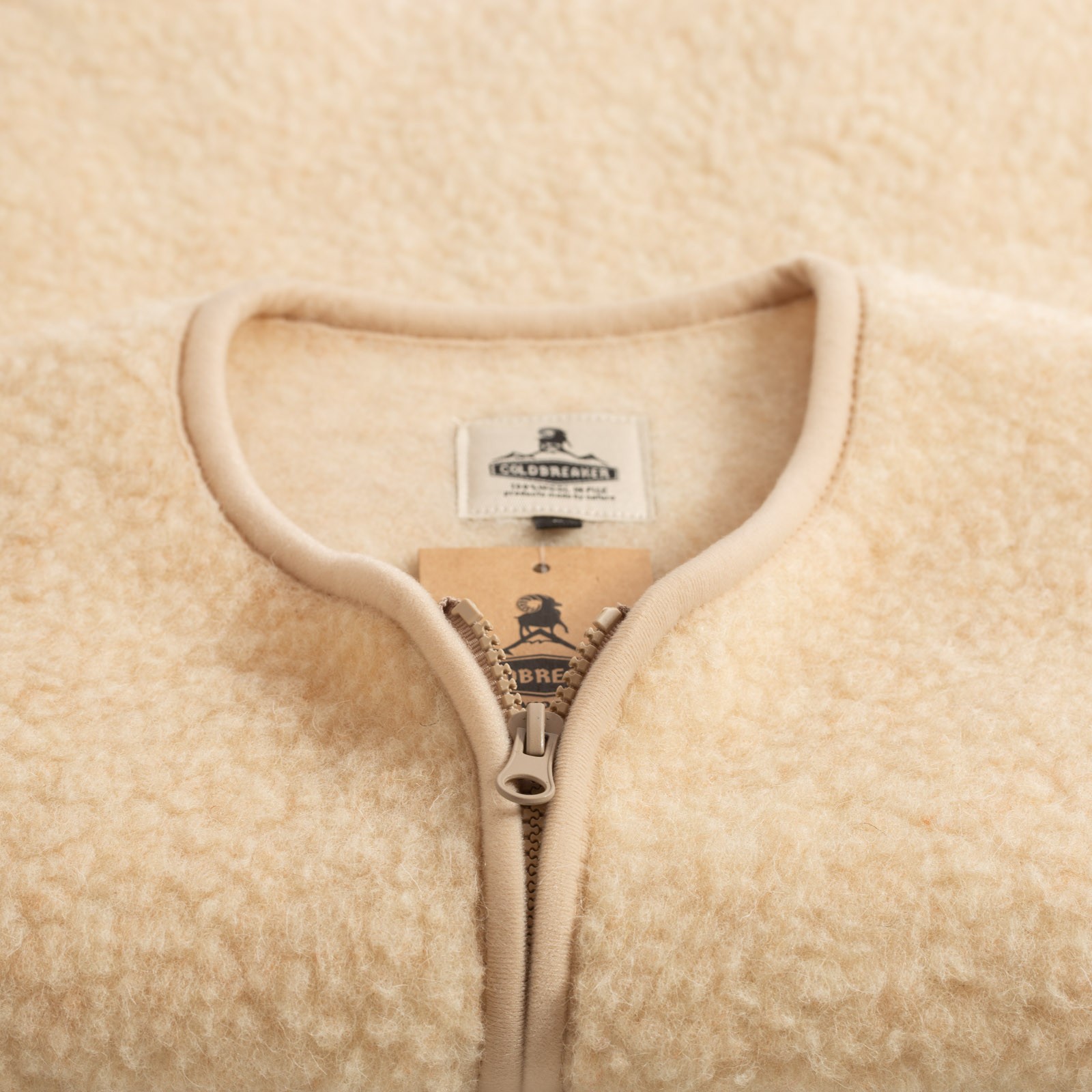 Coldbreaker - Sleeveless Wool Jacket - Pepitko Beige Flâneurs